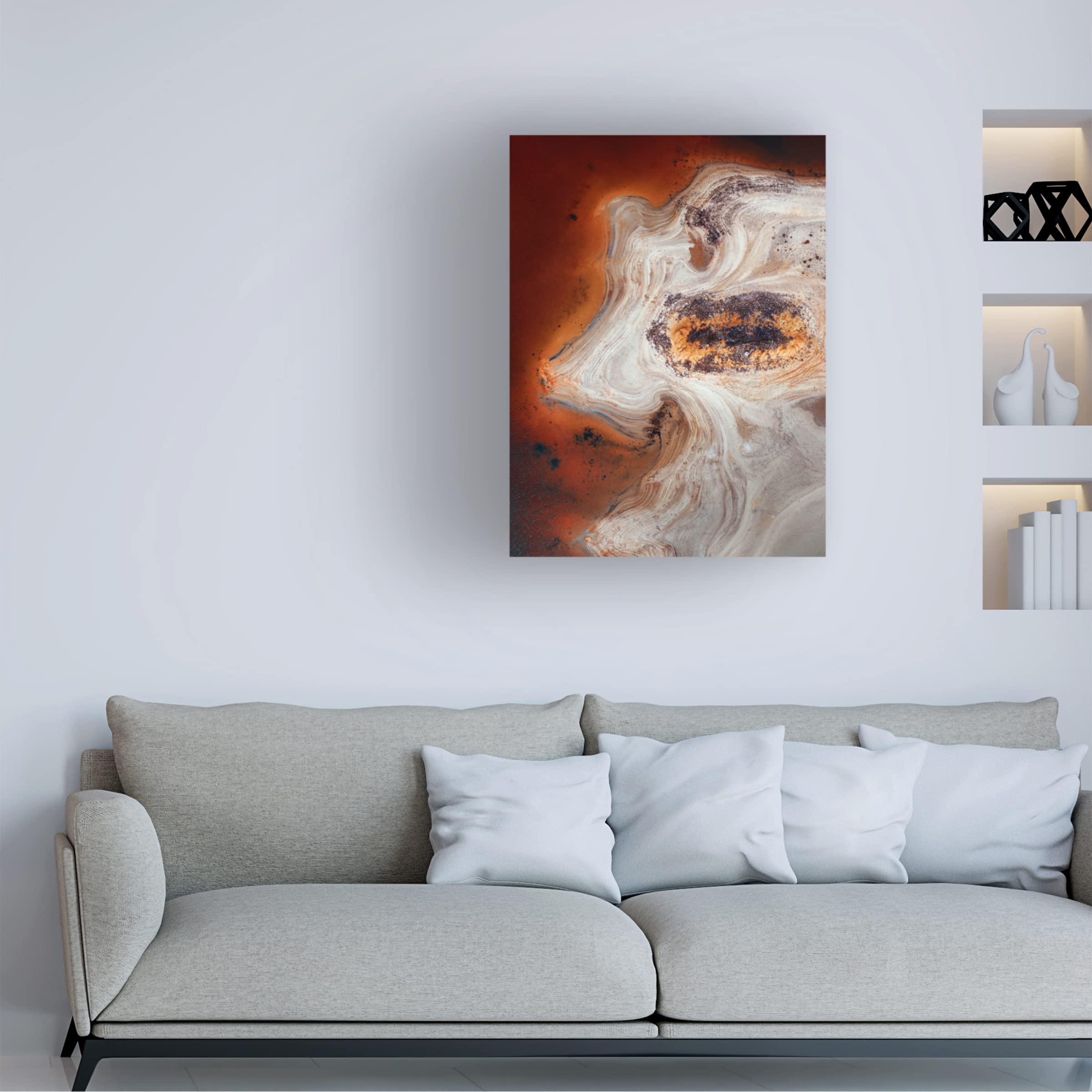 Juan Pablo De 'Some Earth 2' Canvas Wall Art Print - Modern Abstract Landscape Painting for Living Room, Bedroom & Office Decor | Trademark Fine Art Collection