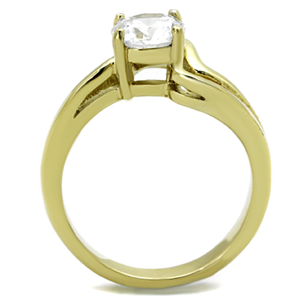 Marimor 1.325 Carat Cubic Zirconia Gold Plated Stainless Steel Engagement Ring for Women - Perfect for Weddings, Proposals & Anniversary Gifts