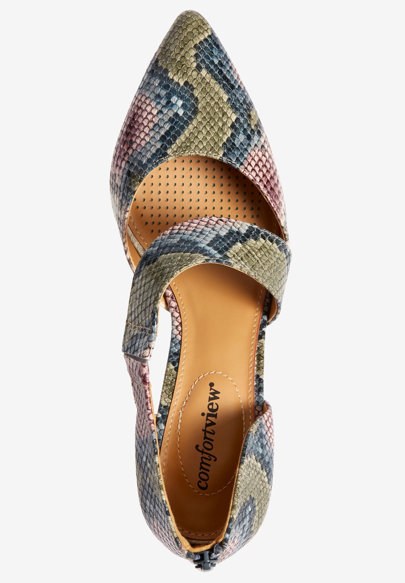 Comfortview Women's Wide Width The Braelynn Pump - Comfortable Heels for Work, Office & Dressy Occasions