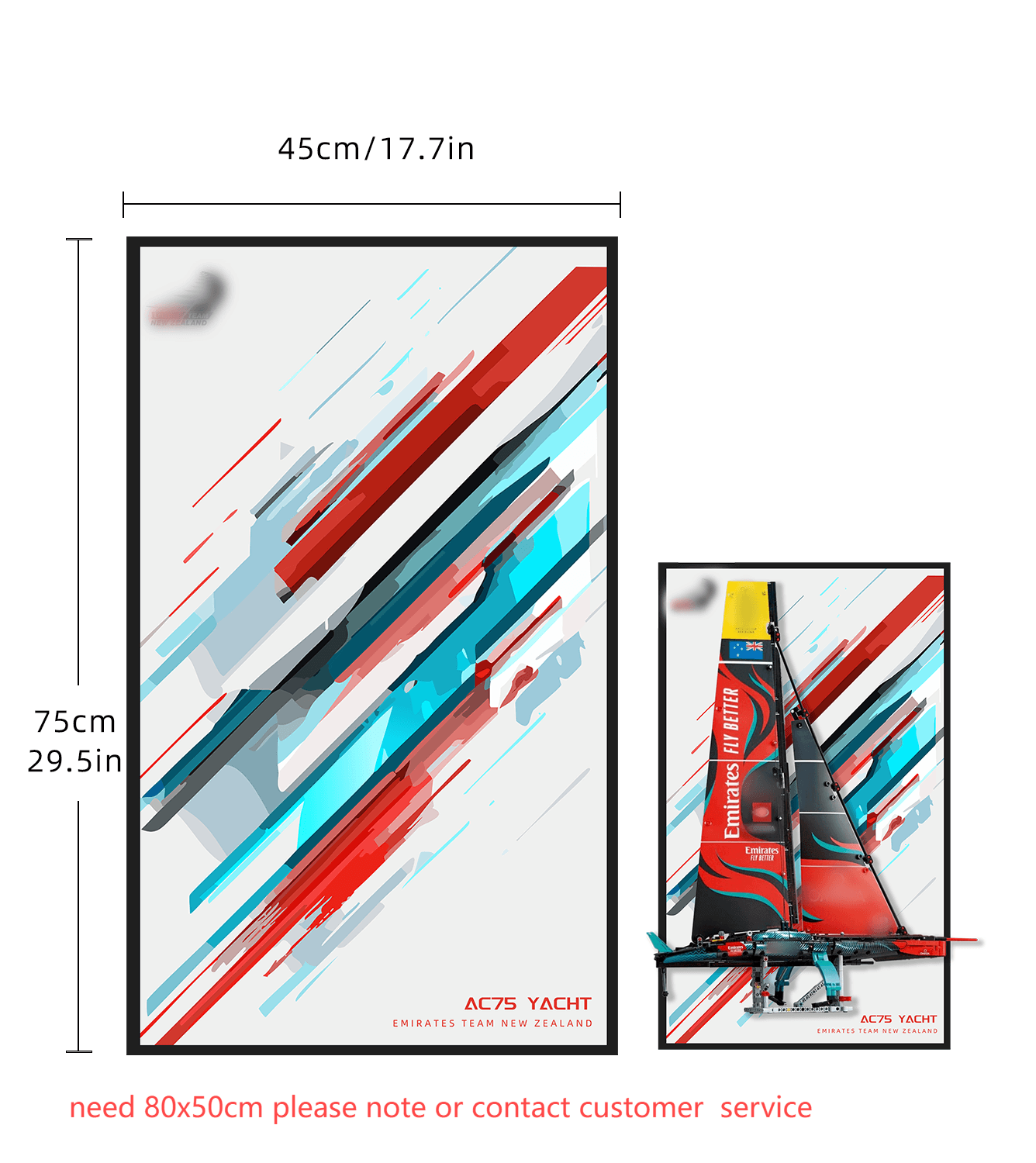 LEGO Emirates Team New Zealand AC75 Racing Yacht 42174 Wall Display Frame - Premium LEGO Model Showcase for Home & Office Decoration