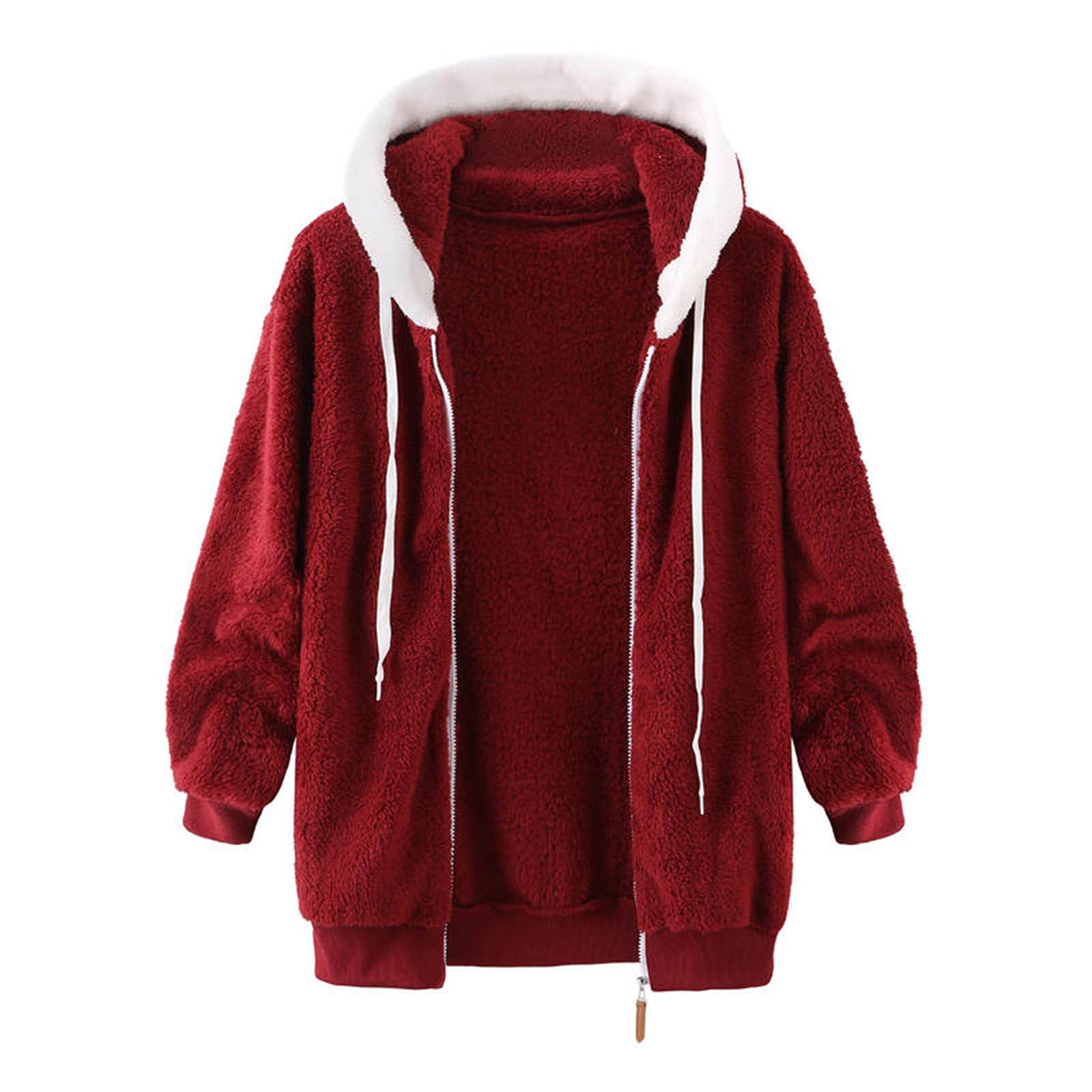 Women's Pink Zip Up Fleece Hoodie - Soft Fall Jacket with Hood for Teen Girls | Aesthetic Streetwear | Affordable Under $5 | Perfect for Casual Outfits, School, and Cozy Layering