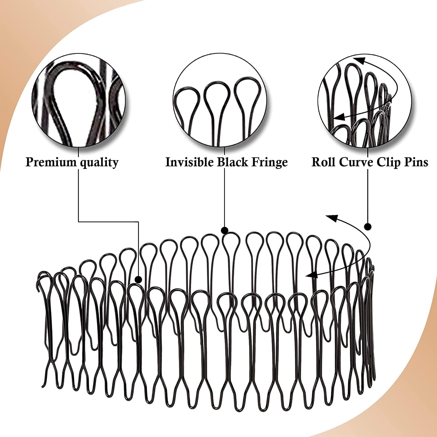 SELLIVICA U-Shape Hair Finishing Comb - Invisible Hair Holder & Styling Tool for Women - Metal Wire Hair Combs for Bangs, Updos & Hairstyles - Perfect for Daily Use, Parties & Special Occasions
