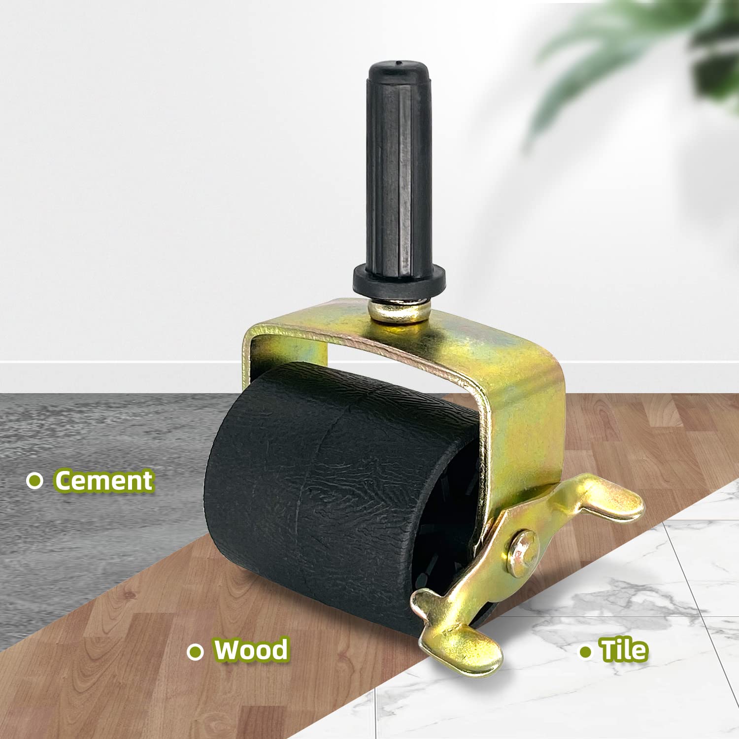 Heavy Duty Locking Swivel Bed Casters - 6 Pack Metal Bed Frame Wheels with Brakes, Replacement Rollers for Furniture, Bed Frame Socket Stem - Perfect for Adjustable Beds, Hospital Beds, and Home Furniture Mobility
