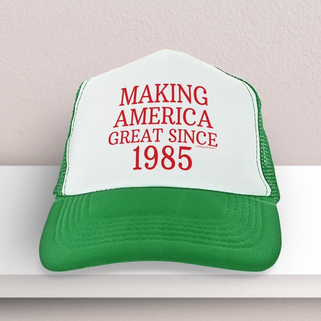 ThisWear 40th Birthday MAGA Hat - Vintage Snapback Trucker Cap for Men & Women - Perfect for 40th Birthday Parties, Political Events & Patriotic Celebrations