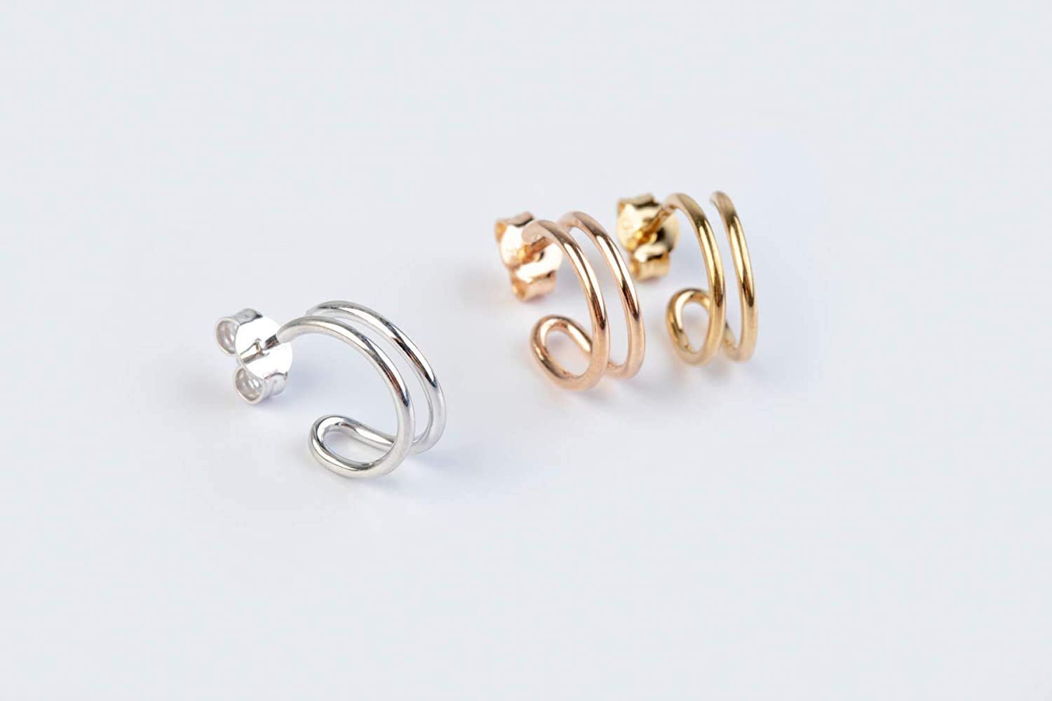9K, 14K & 18K Solid Gold Hoop Earrings for Women | Handmade Secondary Piercing Hoops | Unique Best Friend Gift & Special Occasion Jewelry for Her | Perfect for Everyday Wear, Date Nights & Gifting