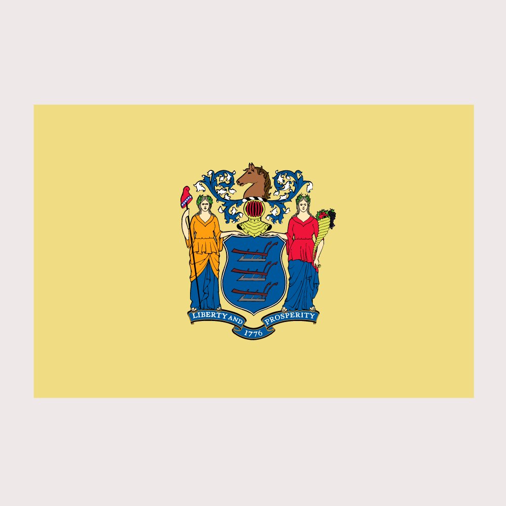 New Jersey Pride State Flag Stickers - 2 Pack Full Color 2