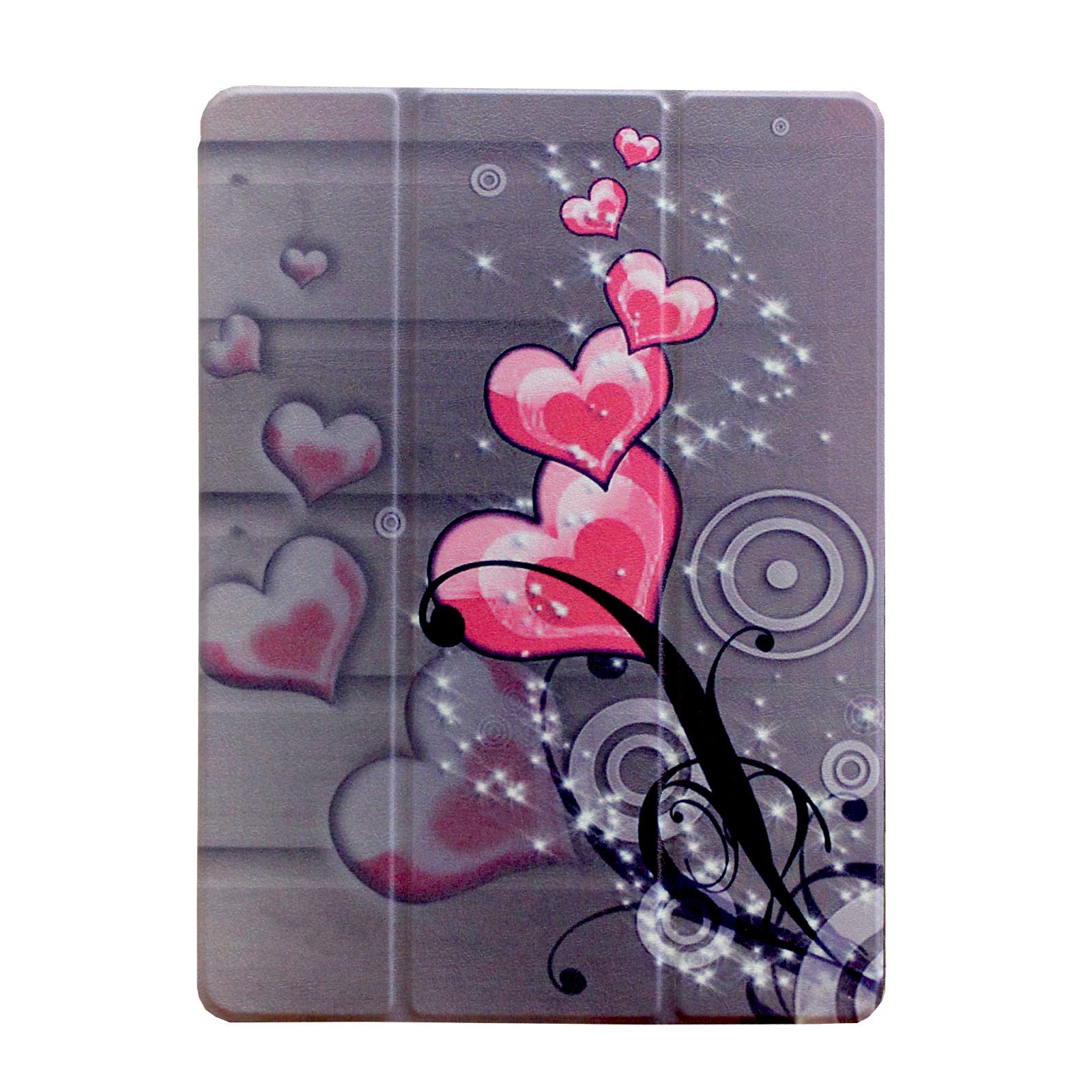 Shockproof Trifold Stand Smart Case for iPad Air 5th Gen 2022 & 4th Gen 2020 (10.9 inch) - Protective Cover for Models A2588/A2589/A2591/A2316/A2324/A2072 with Heart Flower Design | Perfect for Work, Study & Travel