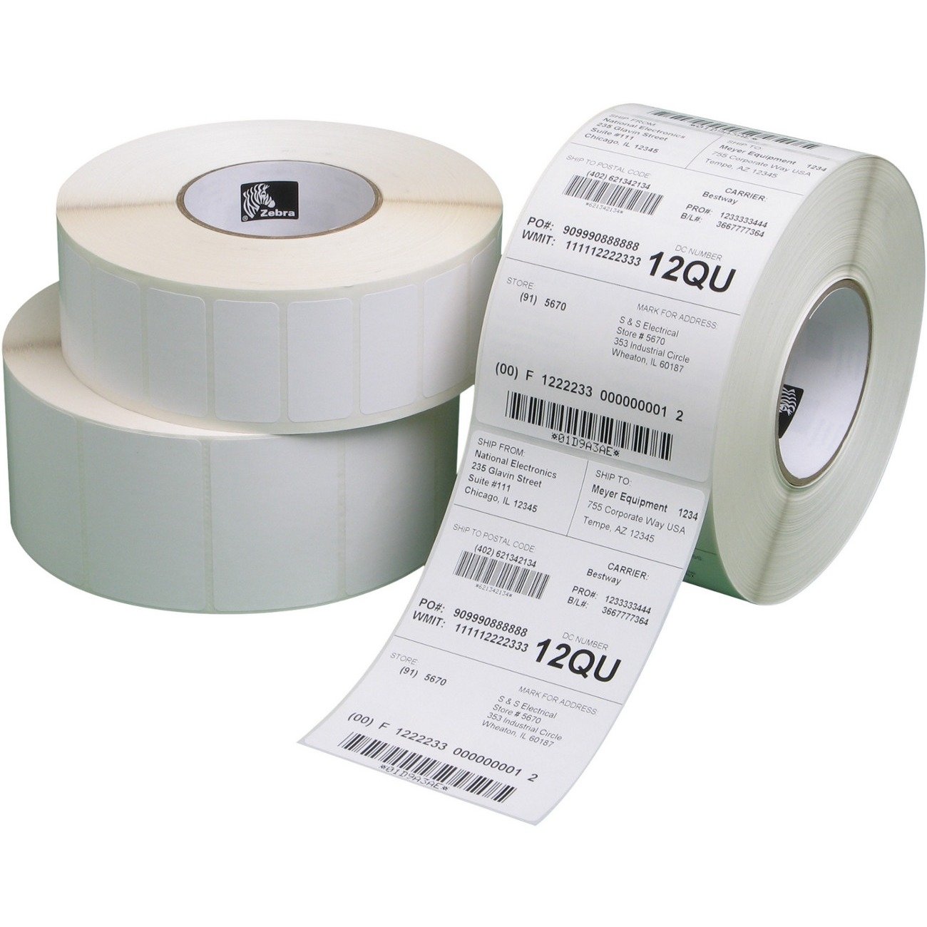Zebra Z-Perform 1000T Thermal Labels - 51x25mm Removable Adhesive, 6 Rolls per Box (880694-025) - Ideal for Shipping, Inventory & Barcode Labeling in Warehouses & Retail Stores