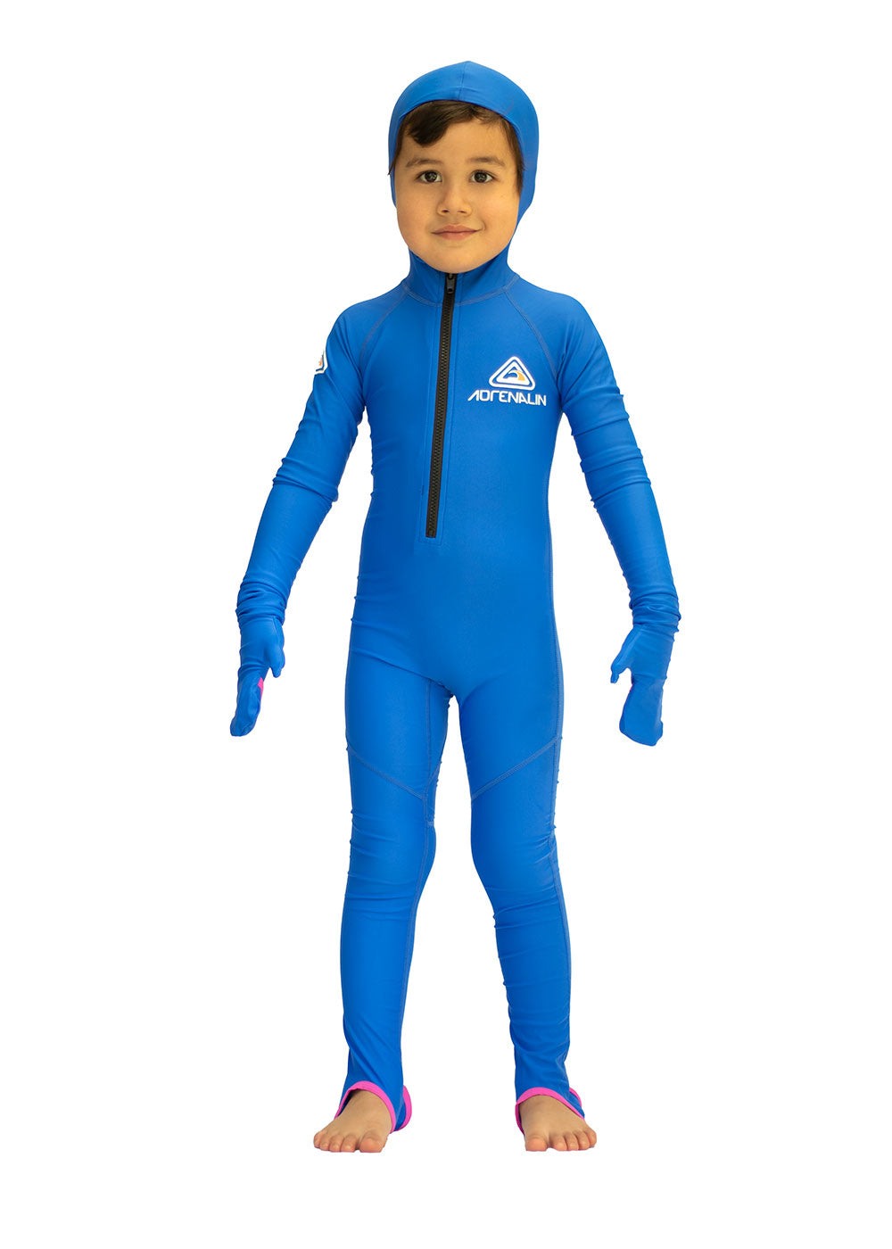Adrenaline Kids Hooded Lycra Stinger Suit - Halloween Costume, Superhero Dress Up, Role Play & Cosplay for Boys & Girls