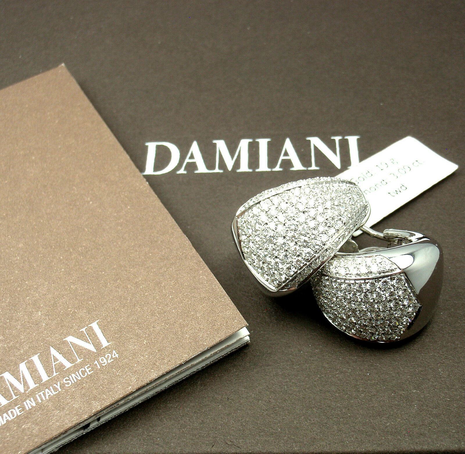 Authentic Damiani Da Definire 18k White Gold 3.09ct Diamond Earrings - Luxury Women's Jewelry for Weddings, Anniversaries & Special Occasions