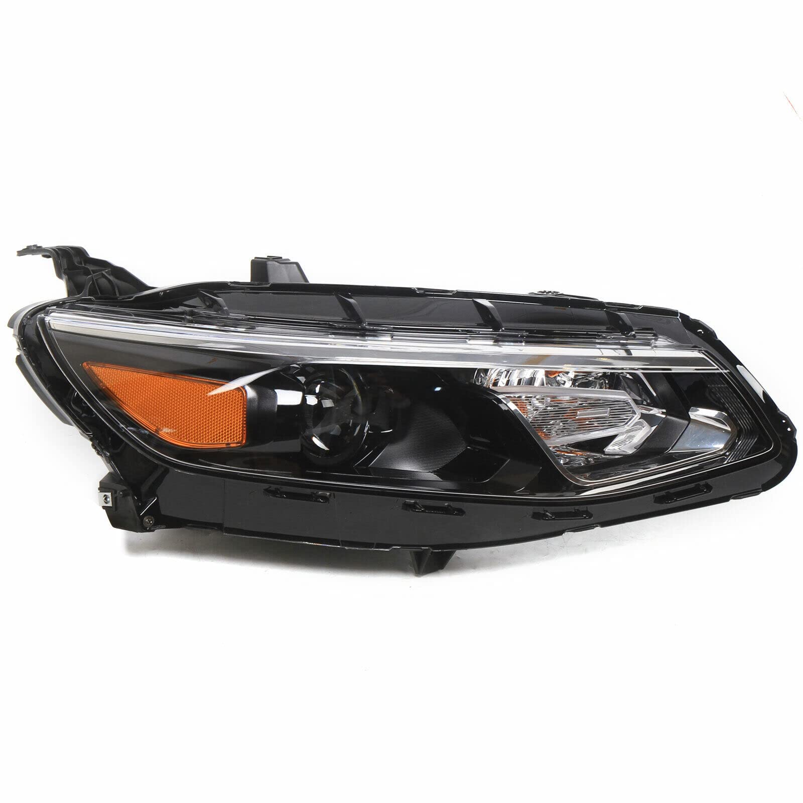 2016-2018 Chevrolet Malibu Passenger Side Halogen Headlight Assembly - Right Side Black Housing Clear Lens Replacement - Perfect for Night Driving & Foggy Conditions