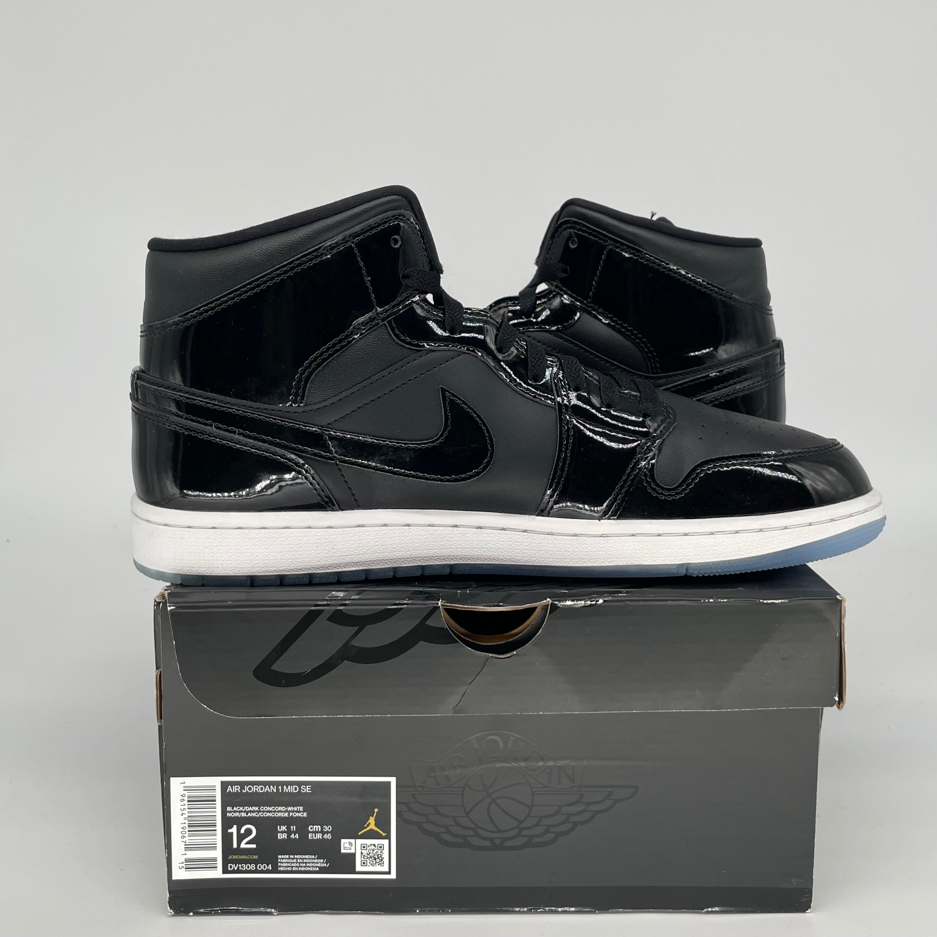 Original Air Jordan 1 Mid Space Jam Basketball Shoes - Men's Size 12 (DV1308-004) | Retro Sneakers for Streetwear, Sports & Casual Outfits