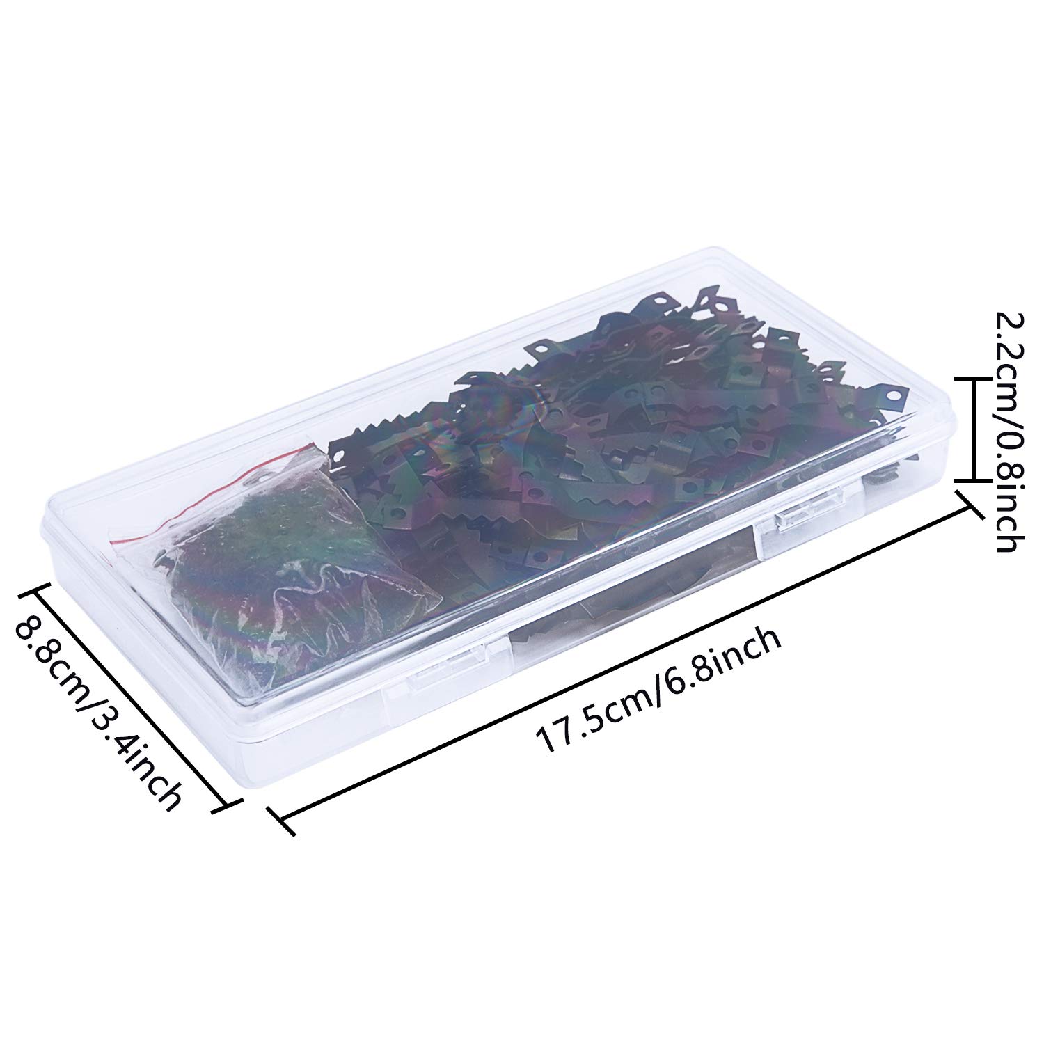 150 Pack Black Sawtooth Picture Hangers with Screws - Heavy Duty Photo Frame Hooks for Wall Mounting Art, Mirrors & Canvases - Perfect for Home, Office & Gallery Decor