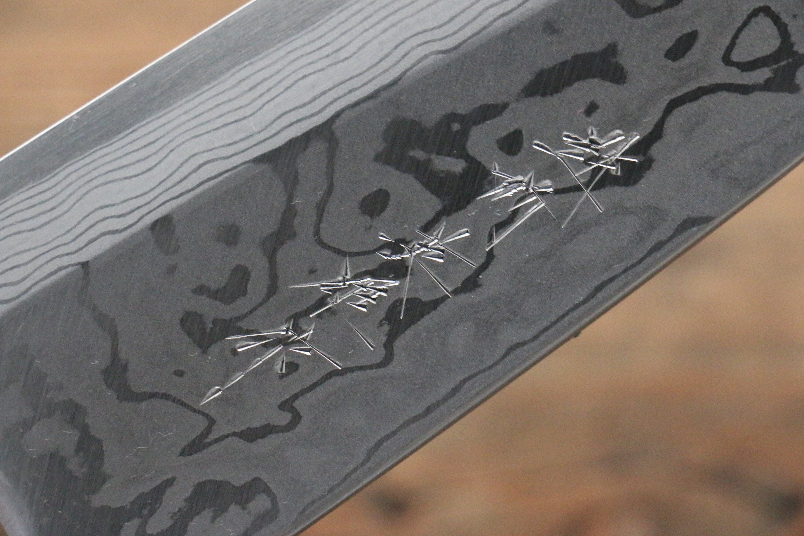 Premium Left-Handed Blue Steel No.2 Damascus Deba Knife 180mm - Japanese Chef Knife with Shitan Handle for Sushi, Fish Filleting & Professional Cooking