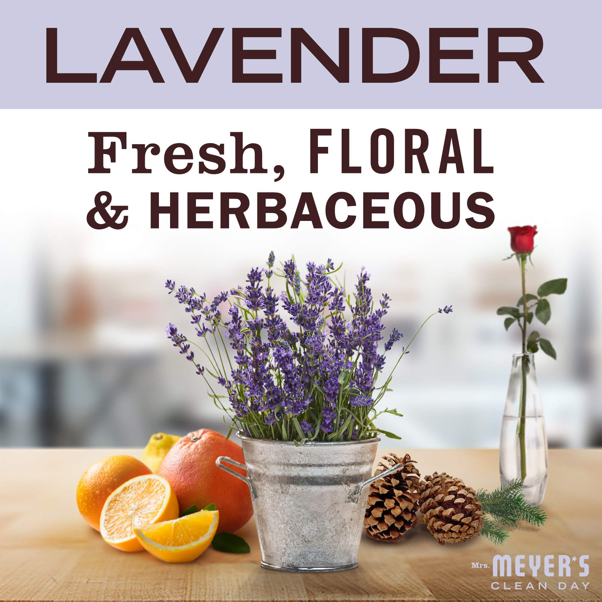 Mrs. Meyer's Lavender Bar Soap - 3 Pack (5.3 oz Each) | Natural Body Wash & Hand Soap with Essential Oils | Perfect for Bathroom, Kitchen & Travel Use