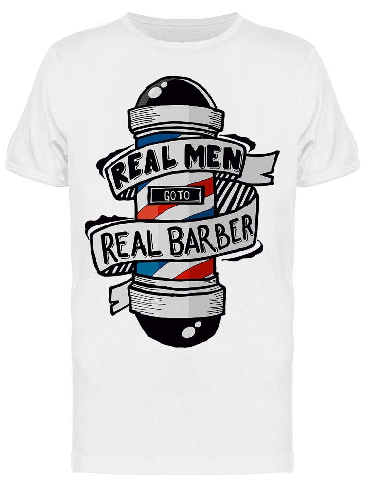 Real Barber Tee for Men - Premium Quality Cotton T-Shirt for Barbers & Grooming Enthusiasts | Perfect for Barber Shops, Salons & Casual Wear