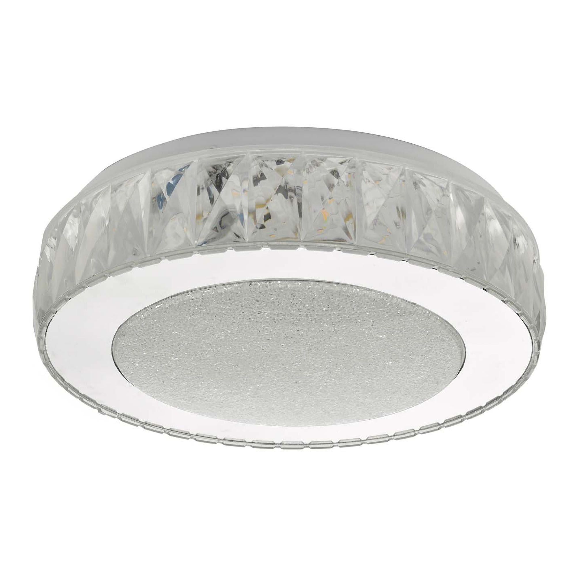 Akelia LED Flush Mount Ceiling Light - Modern Acrylic & Stainless Steel Fixture with Energy Saving Dimmable Bulbs | Perfect for Bedroom, Kitchen, Hallway and Office Lighting