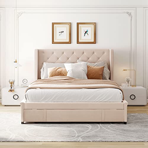 Beige W/ Large Drawer