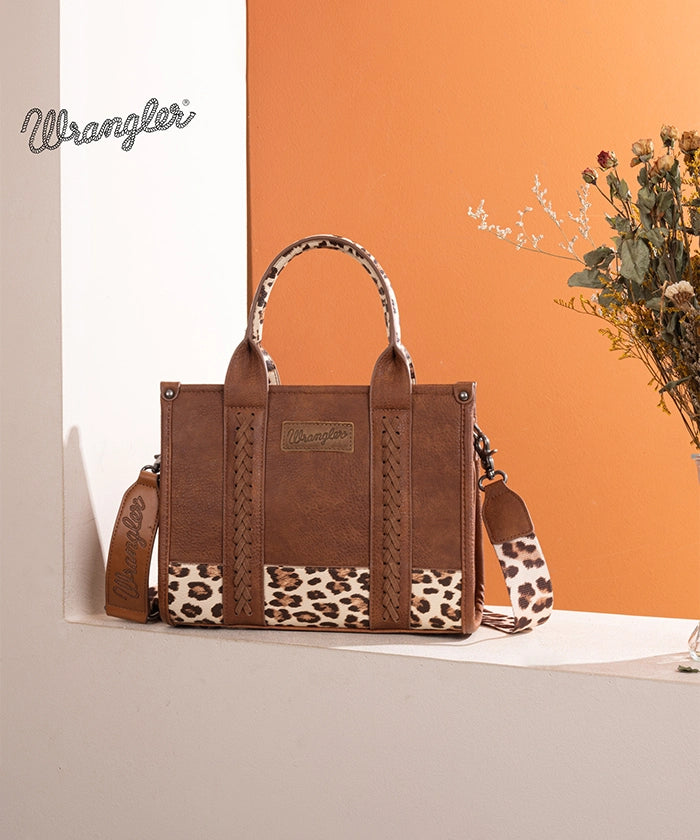 Wrangler Cow Print Crossbody Tote Bag for Women - Stylish Western Handbag for Everyday Use, Shopping & Travel