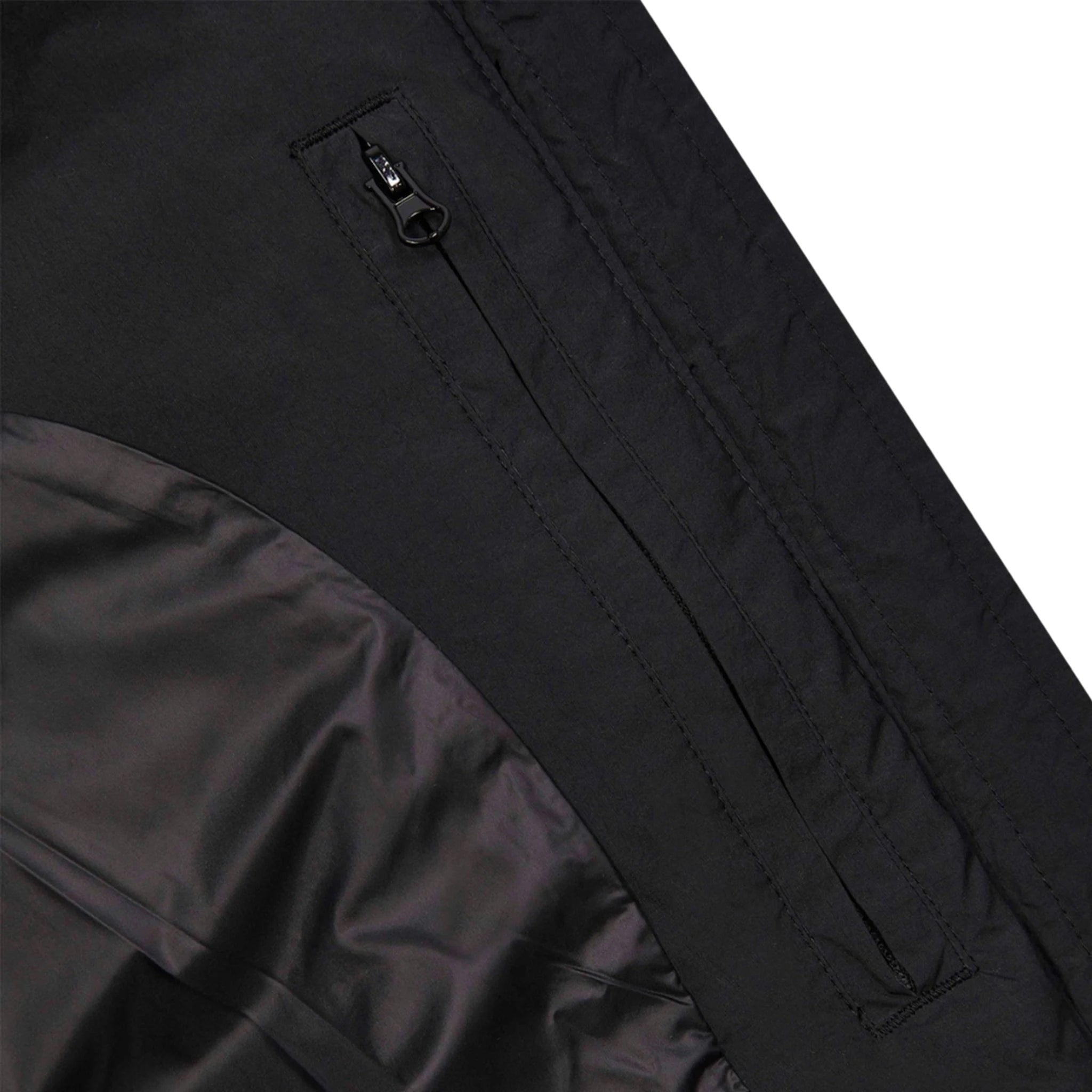 Trapstar Irongate Arch Piping Black Puffer Jacket - Men's Winter Coat with Hood, Warm Quilted Outerwear for Urban Streetwear & Cold Weather Fashion