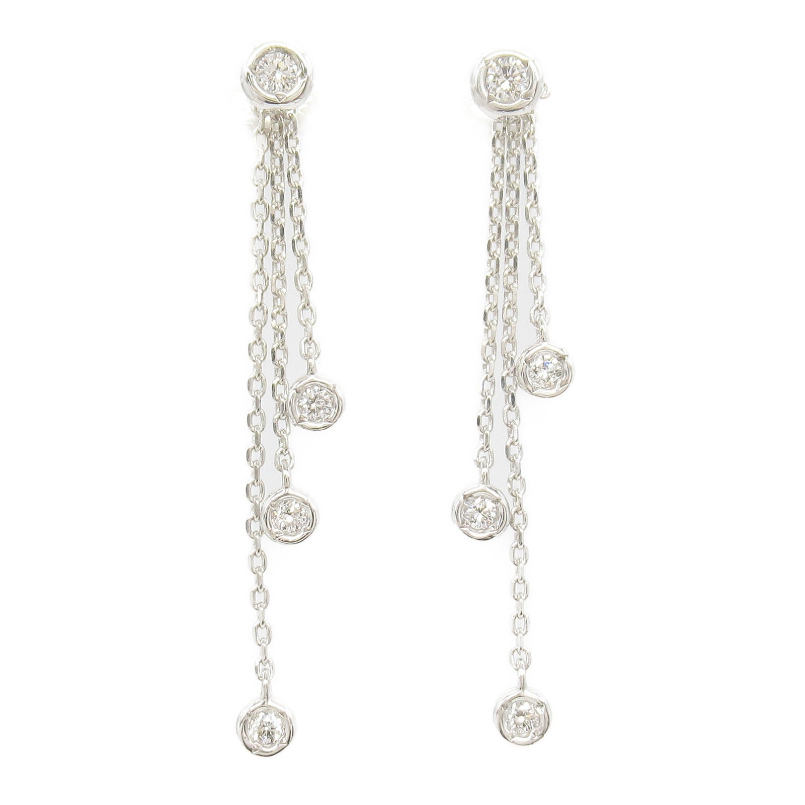 4℃ Diamond Stud Earrings in 18K White Gold - Perfect for Weddings, Anniversaries & Special Occasions