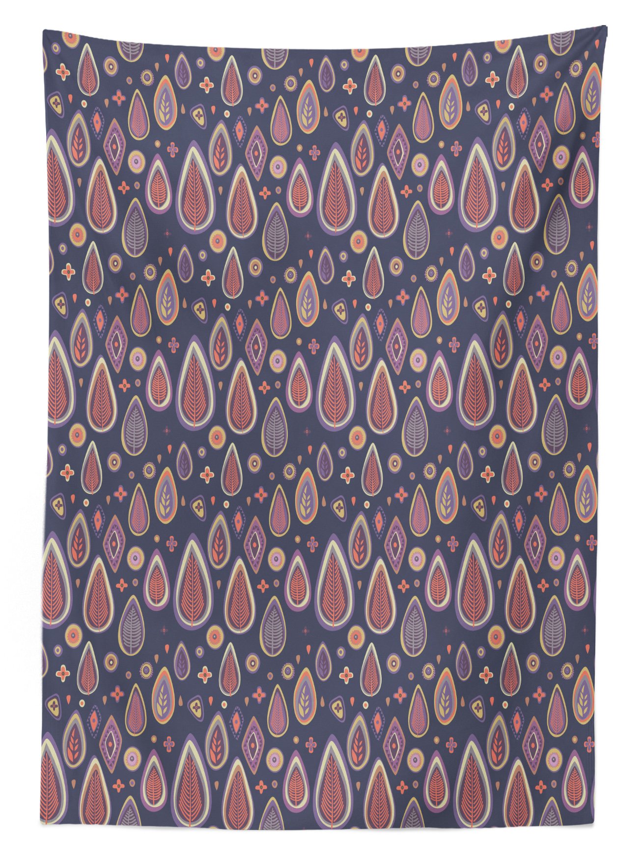 Modern Floral Geometric Print Outdoor Tablecloth - Washable Picnic Table Cover 58