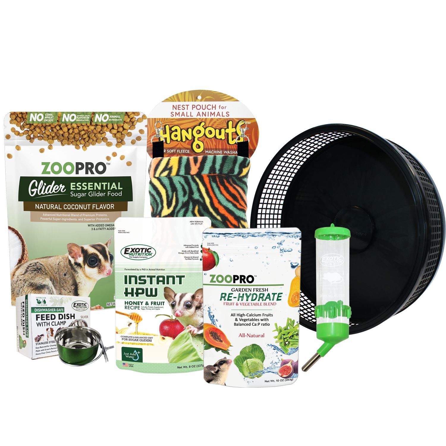 Premium Congo Cage & Starter Kit for Sugar Gliders - Complete Habitat Set with Accessories for Small Exotic Pets - Perfect for Home, Breeding & Play Areas