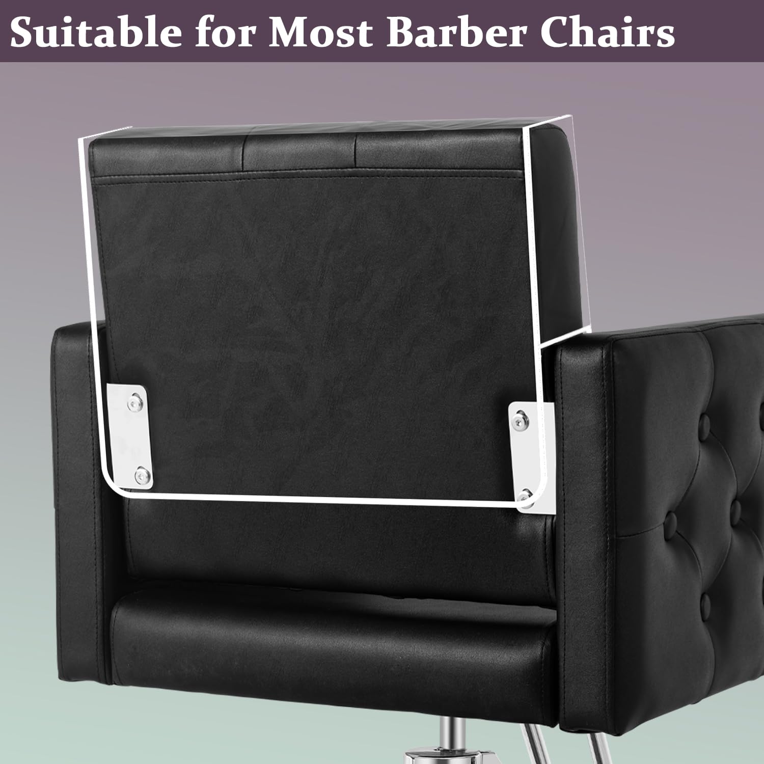 4 Pcs Clear Plastic Salon Chair Covers - Waterproof & Durable Protectors for Standard Salon & Office Chairs - Prevents Stains & Damage - Perfect for Hair Salons, Spas & Home Offices