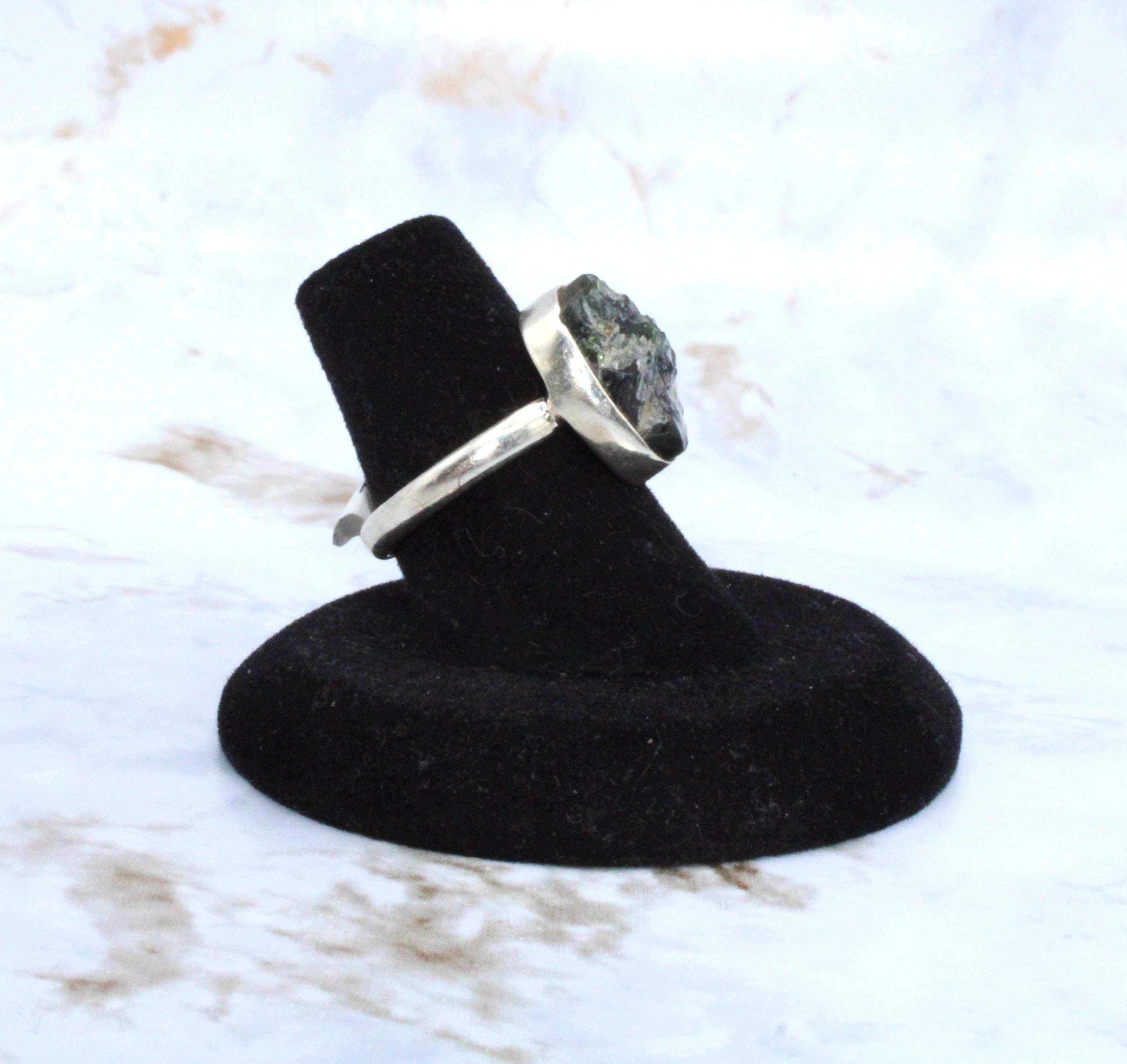 Diopside Sterling Silver Ring - Size 7.5 - Elegant Green Gemstone Jewelry for Women - Perfect for Everyday Wear & Special Occasions