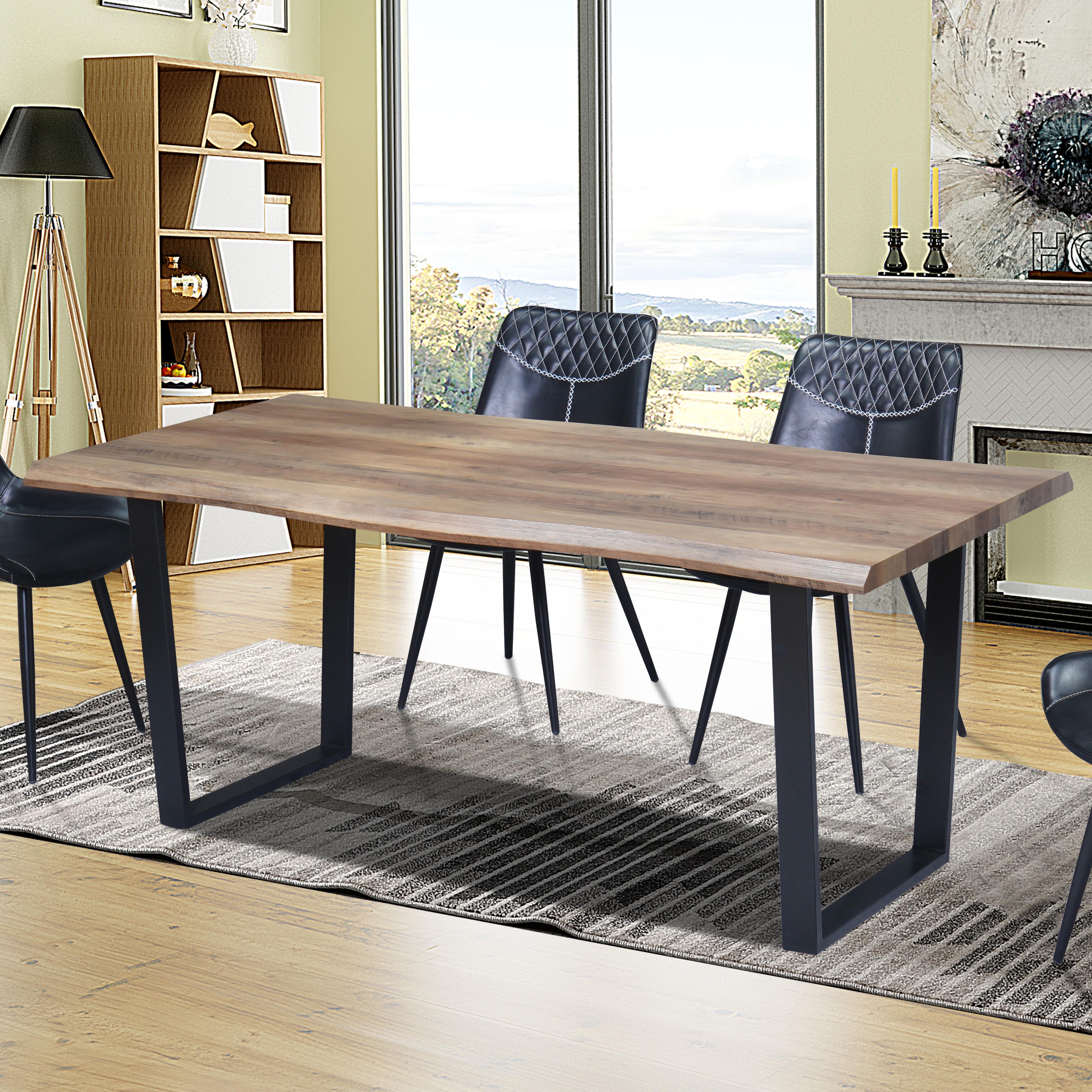 IFDC 7-Piece Dining Room Set T 1810/C 1826 - Modern Table & Chairs for Family Meals & Entertaining