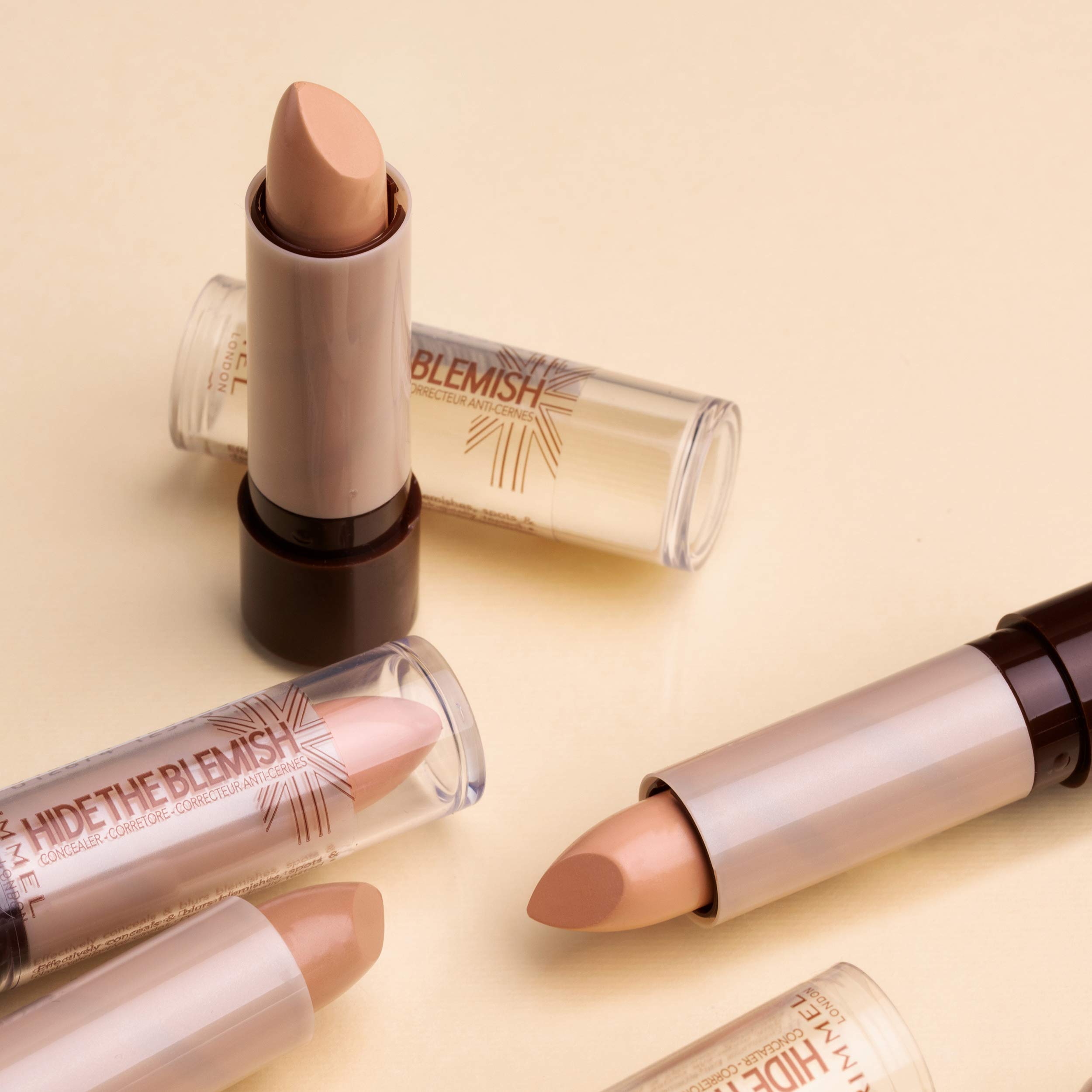 Rimmel London Hide the Blemish Concealer Stick - Ultra-Creamy, Easy to Blend, 5-Hour Wear, 0.16oz (Shade: 103 Soft Honey) | Perfect for Dark Circles, Blemishes & Imperfections | Everyday Makeup & On-The-Go Touch Ups