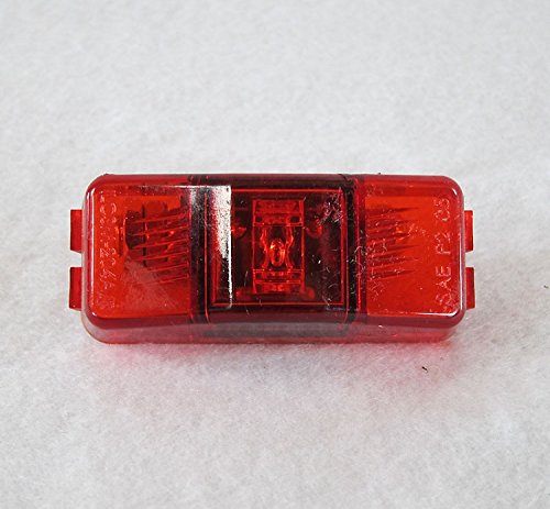 Red LED Side Marker & Clearance Trailer Light with Red Lens #204-4400 - Durable Waterproof Truck & RV Lighting for Safe Night Driving