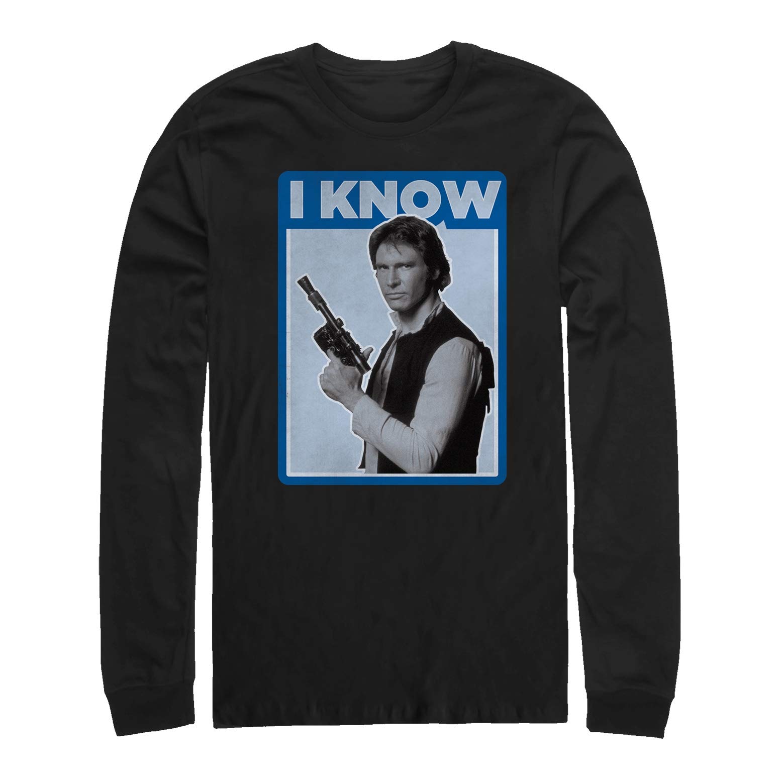 Men's Star Wars Han Solo 'I Know' Quote Long Sleeve T-Shirt | Officially Licensed | Casual Wear & Cosplay