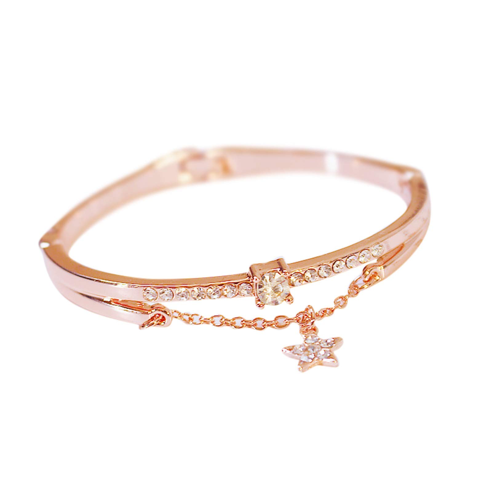 Elegant Diamond Women's Dress Watch - Stylish Bracelet for College & Office