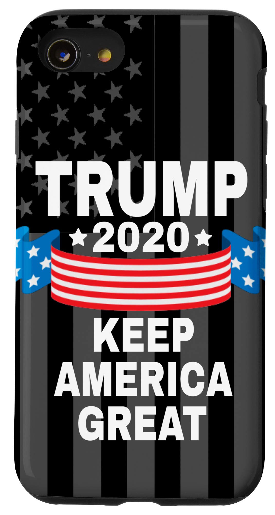 Trump 2020 Keep America Great iPhone SE (2020)/7/8 Phone Case - Patriotic American Flag Design for Protection & Style | Perfect for Campaign Supporters & Patriotic Events