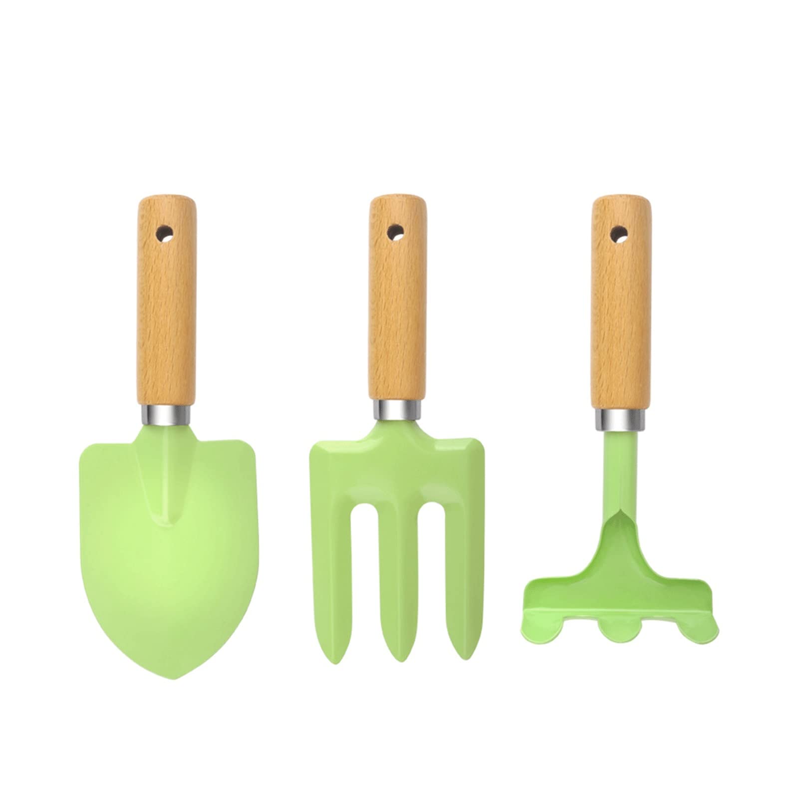 NesRabbit 3-Piece Multifunctional Portable Gardening Tool Set with Wooden Handle - Perfect for Potted Plants, Flowers, and Indoor Gardening - Ideal for Home, Office, and Balcony Plant Care