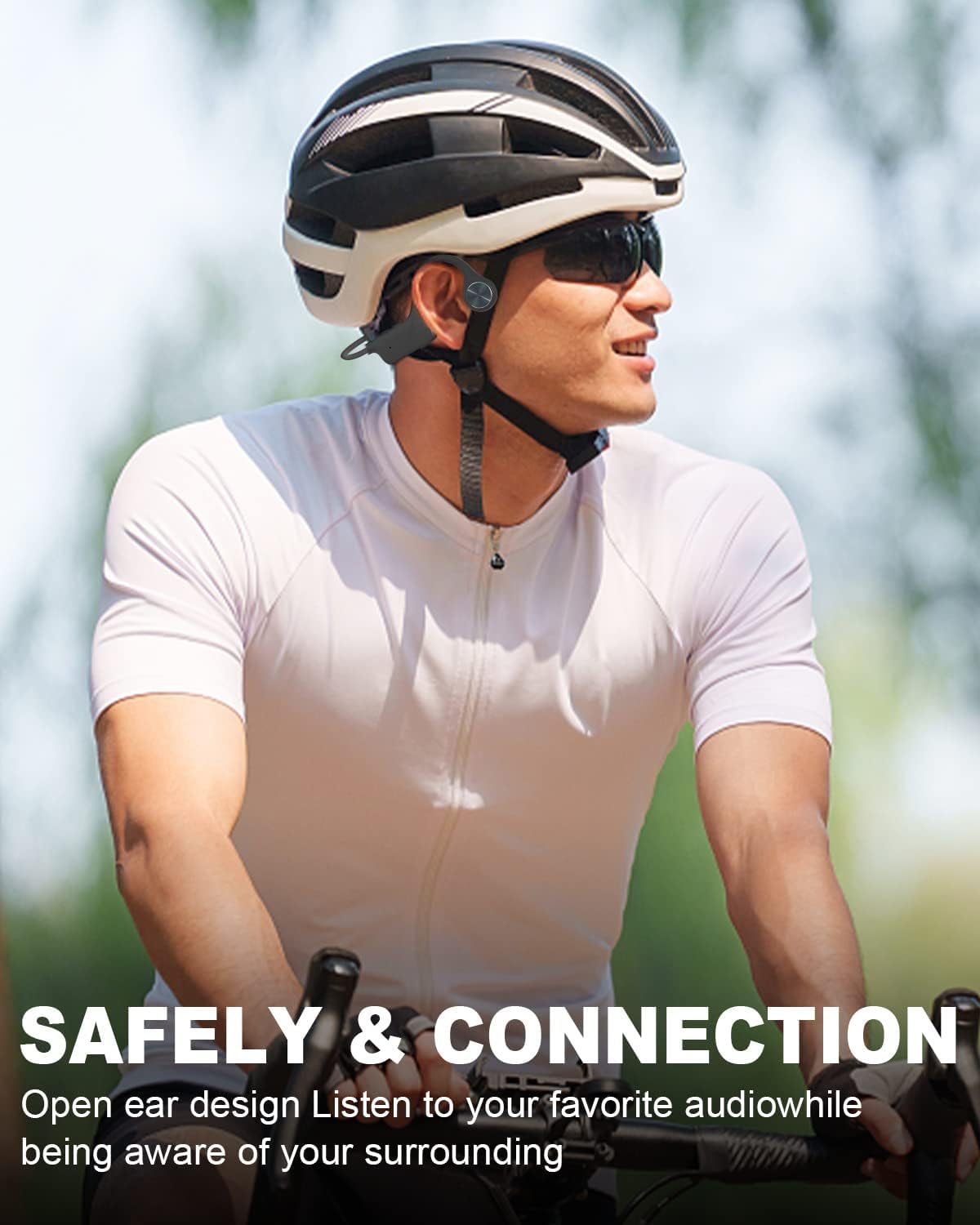 MONODEAL Bluetooth 5.3 Bone Conduction Headphones - Open Ear Wireless Headset with Microphone, IPX5 Waterproof, 8H Battery Life - Perfect for Running, Cycling, Gym Workouts & Outdoor Sports Activities