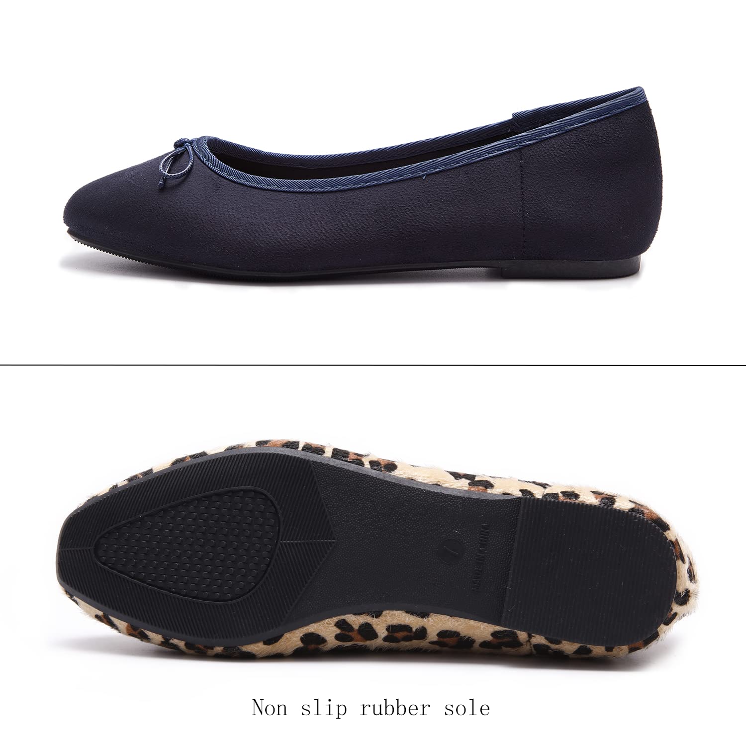 Women's Comfortable Round Toe Ballet Flats - Elegant Bow Dress Shoes for Work, Party & Everyday Wear | Breathable & Lightweight Walking Shoes for Women