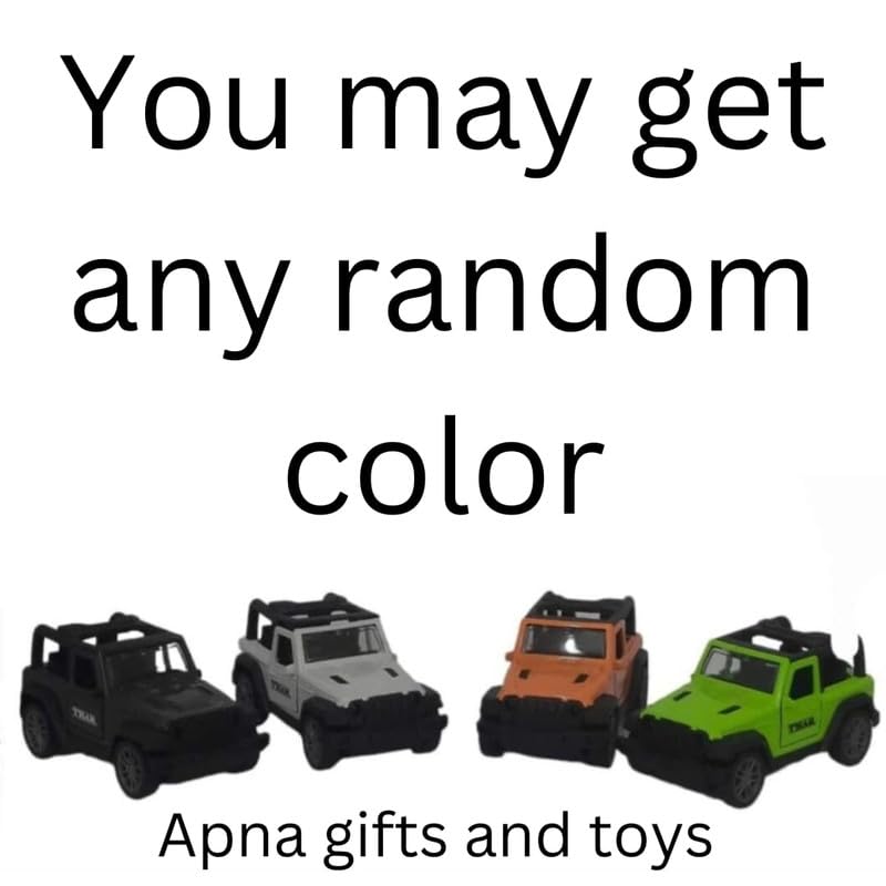 COLLEN ARRAY Mini Thaar Metal Pull Back Action Car Toy for Kids - Random Color (Pack of 1) - Perfect for Birthday Gifts, Party Favors & Pretend Play