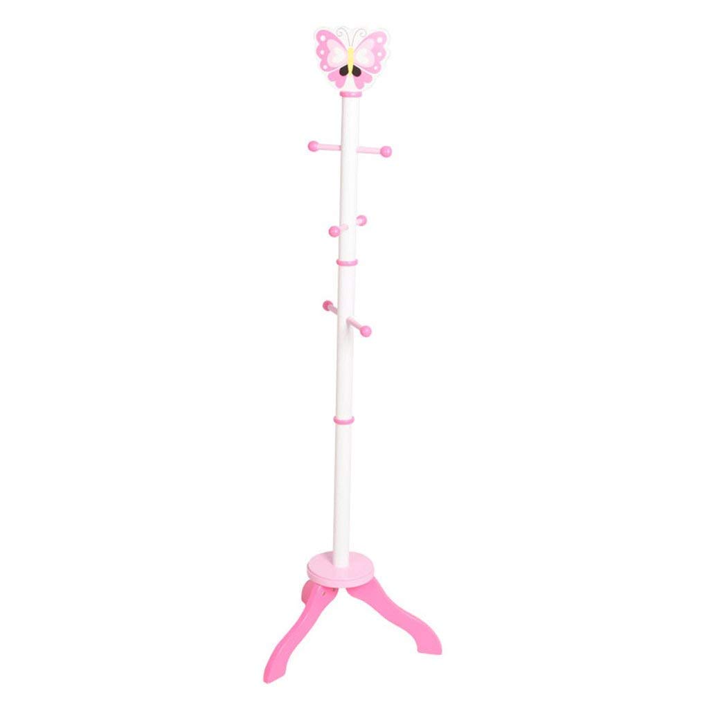 Creative Solid Wood Pink Children's Coat Rack & Shelf - KXA Kitchen Hanger Hook for Clothes & Storage | Perfect for Kids' Bedroom, Nursery & Playroom Organization