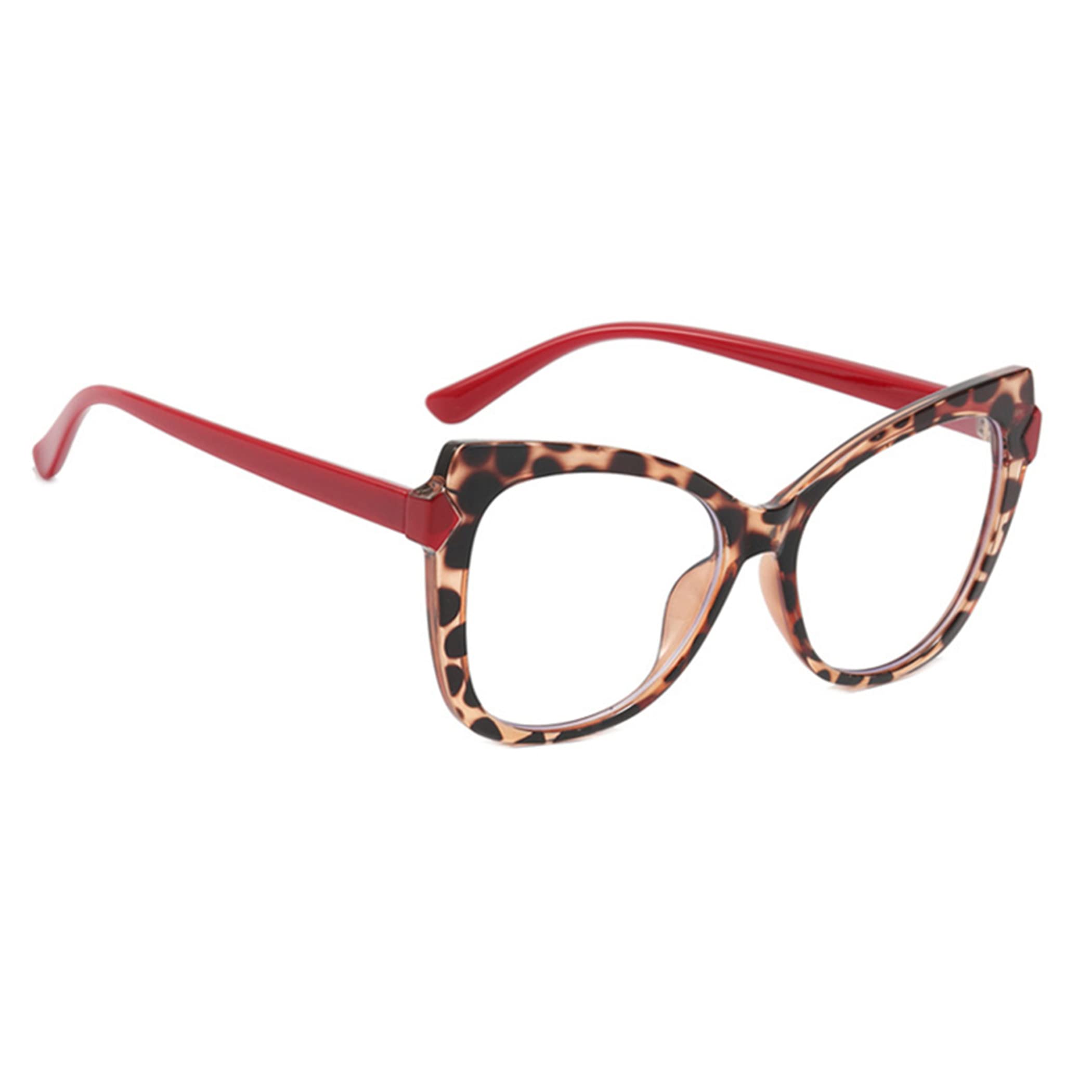 Stylish Bullabulling Cat Eye Reading Glasses for Women - Oversized Blue Light Blocking Computer Glasses for Work, Reading & Screen Time