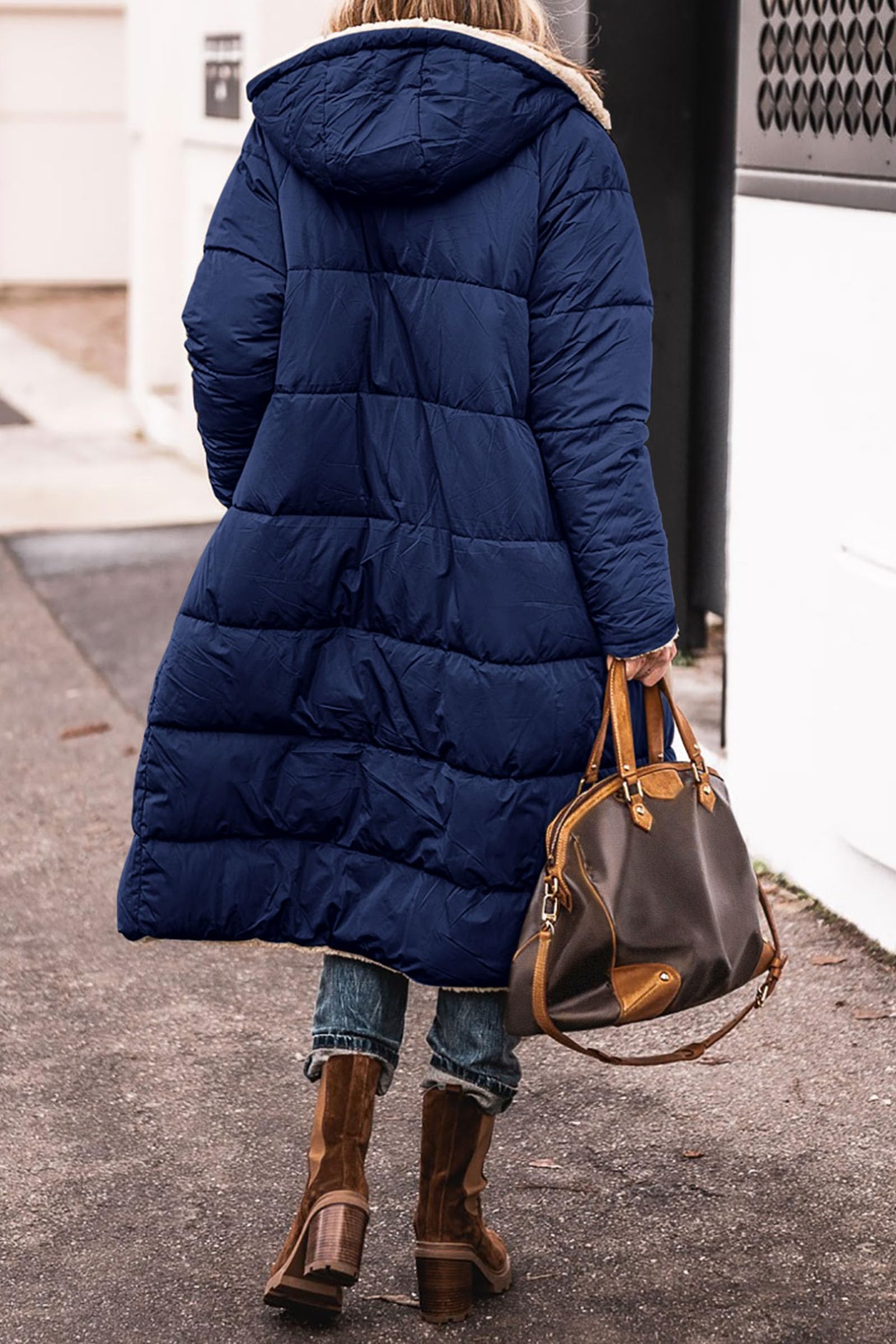 PRETTYGARDEN Women's Oversized Shearling Fleece Long Winter Coat Jacket 2025 - Warm Fleece Lined Outerwear for Cold Weather, Snow, and Casual Street Style