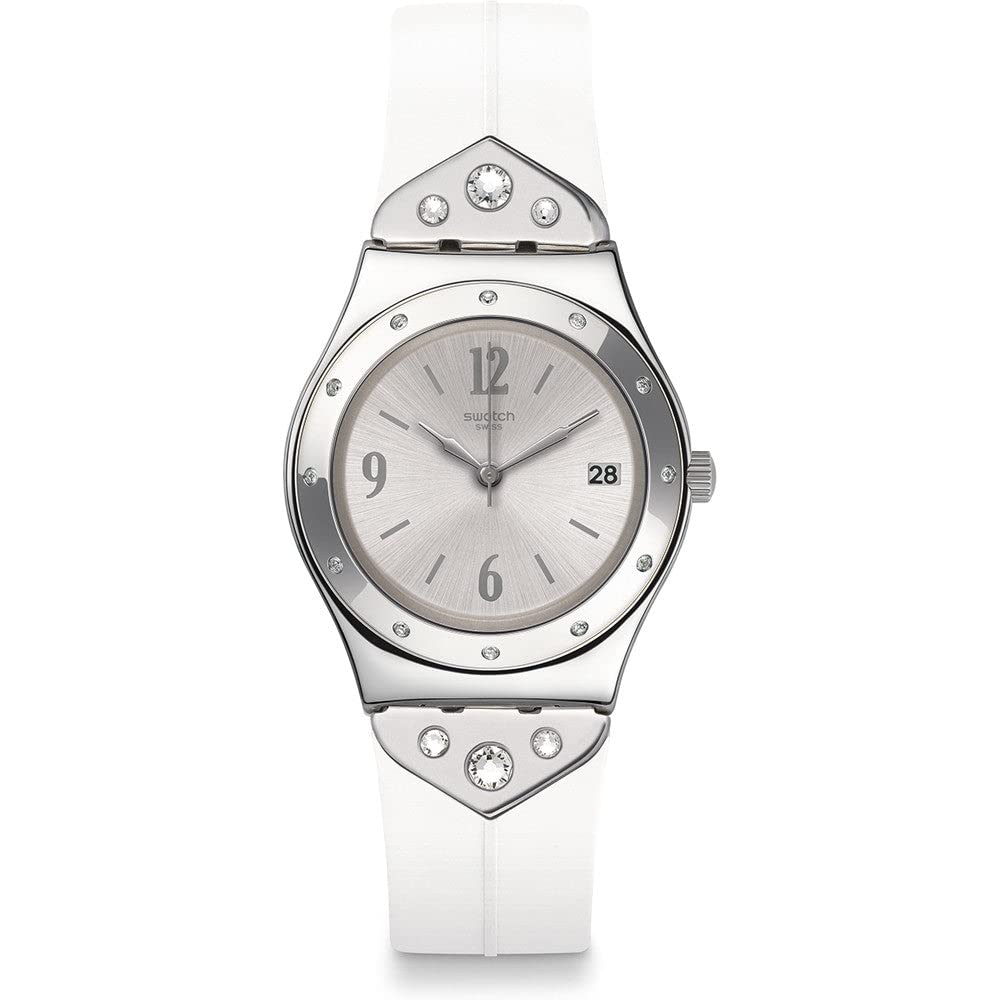 Swatch YLS450 Women's Watch - Stylish Analog Quartz Wristwatch with Stainless Steel Band for Everyday Wear, Office & Casual Outfits