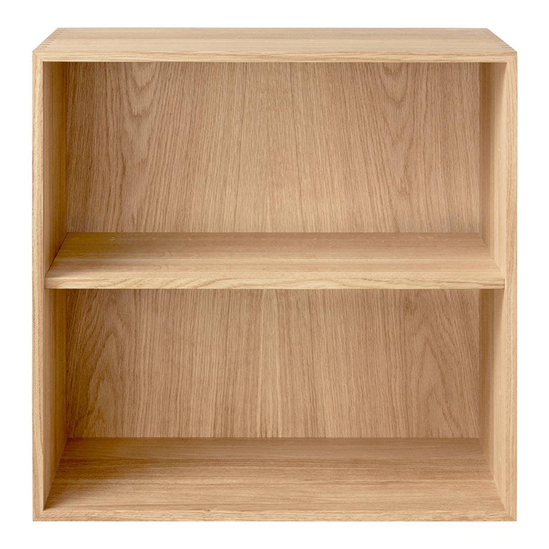 FK631110 Deep Bookcase with 2 Shelves - Modern Wooden Storage Shelf for Living Room, Office & Bedroom - Perfect for Organizing Books, Decor & Essentials