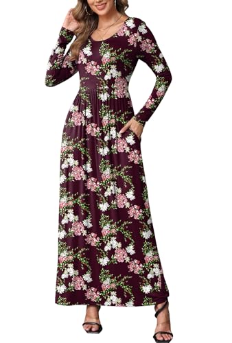 C-floral Wine Red