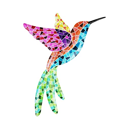Handmade Wrought Iron Hummingbird Wall Art - Elegant Home Decor Sculpture for Living Room, Bedroom, Office & Garden | Perfect Gift Idea for Nature Lovers & Bird Enthusiasts | Indoor & Outdoor Decorative Accent for Walls, Patios and Yards
