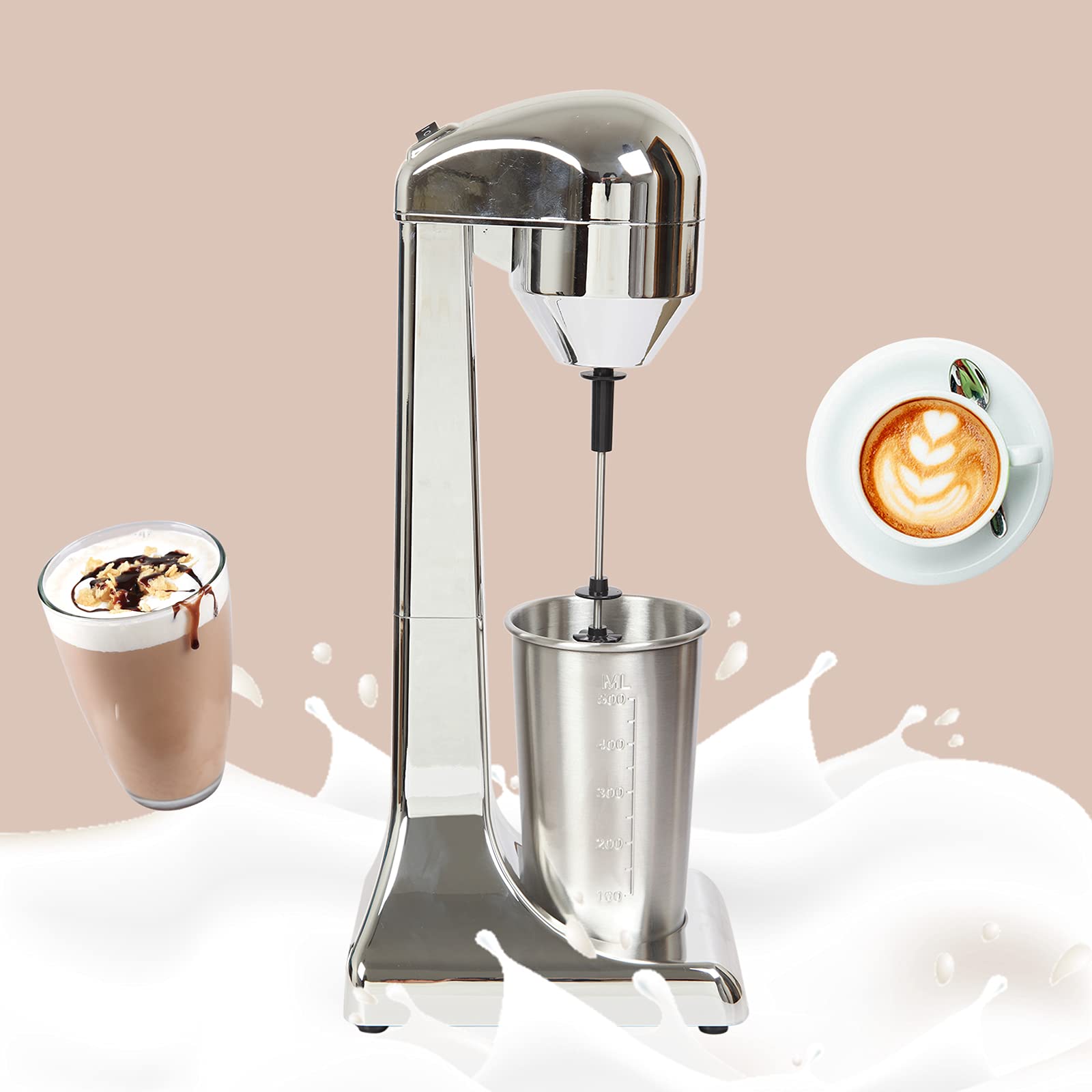 Gdrasuya10 Electric Milk Shaker Machine - 23000 RPM Stainless Steel Drink & Smoothie Mixer for Protein Shakes, Coffee, Cocktails - Perfect for Home, Gym & Bar Use
