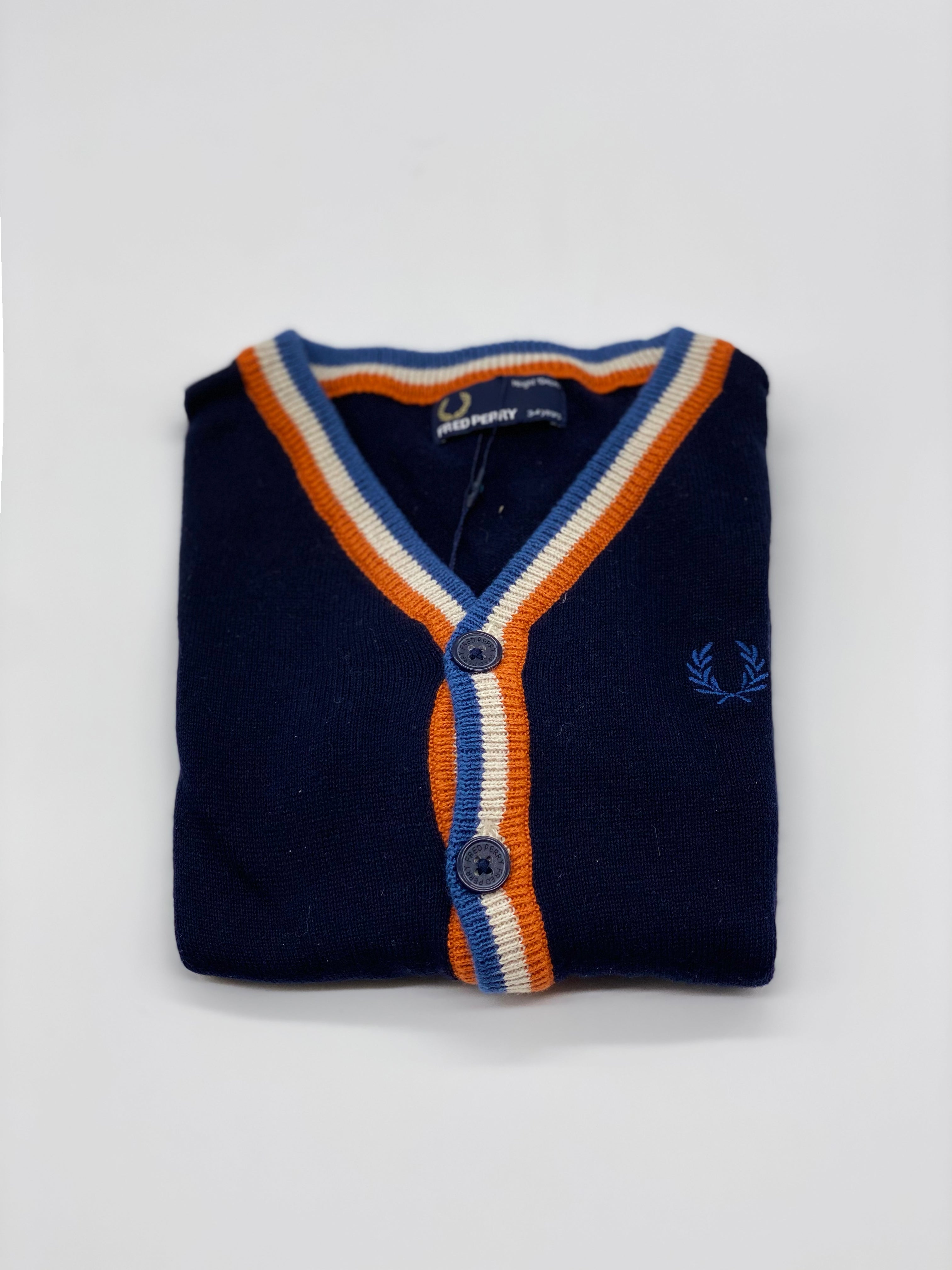 Fred Perry Kids' Tipped Cardigan - Classic Stylish Knitwear for Boys & Girls | Perfect for School, Casual Outfits & Special Occasions