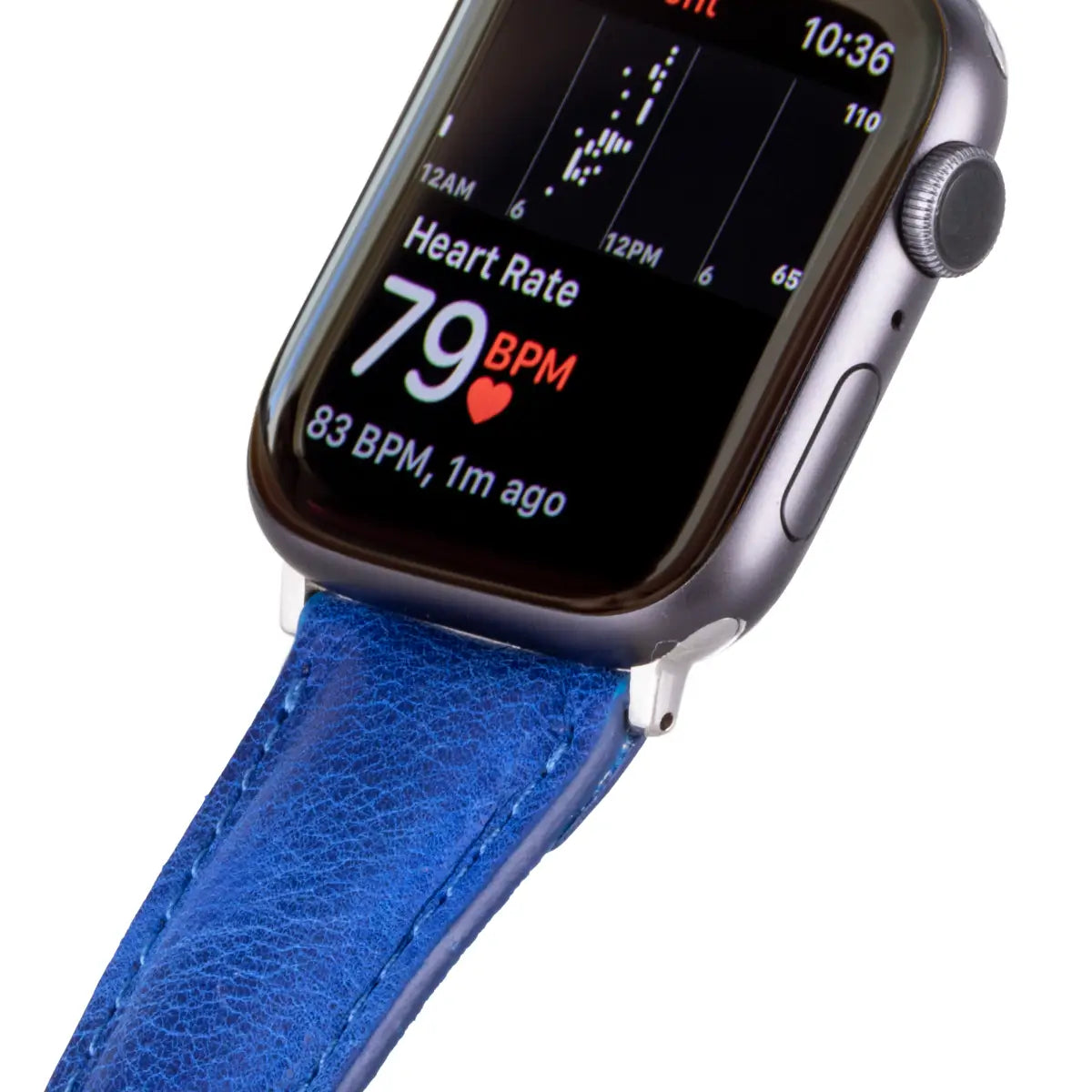 Premium Blue Leather Apple Watch Band - Classic & Durable Strap for Men & Women - Perfect for Work, Gym & Everyday Wear