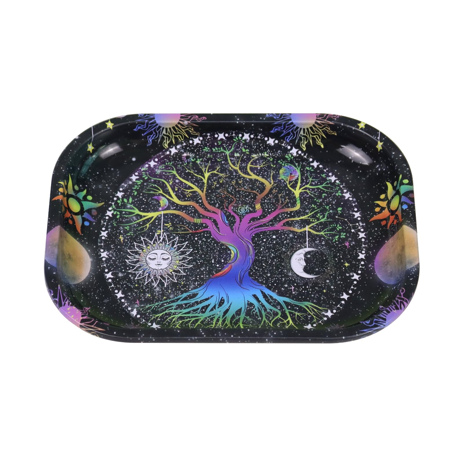 Premium Metal Rolling Tray with Stylish Design - Perfect Size for Home & Travel Use | Durable & Portable for Rolling Papers, Herbs & Accessories | Ideal for Smoking Enthusiasts & Outdoor Activities | Lifetree